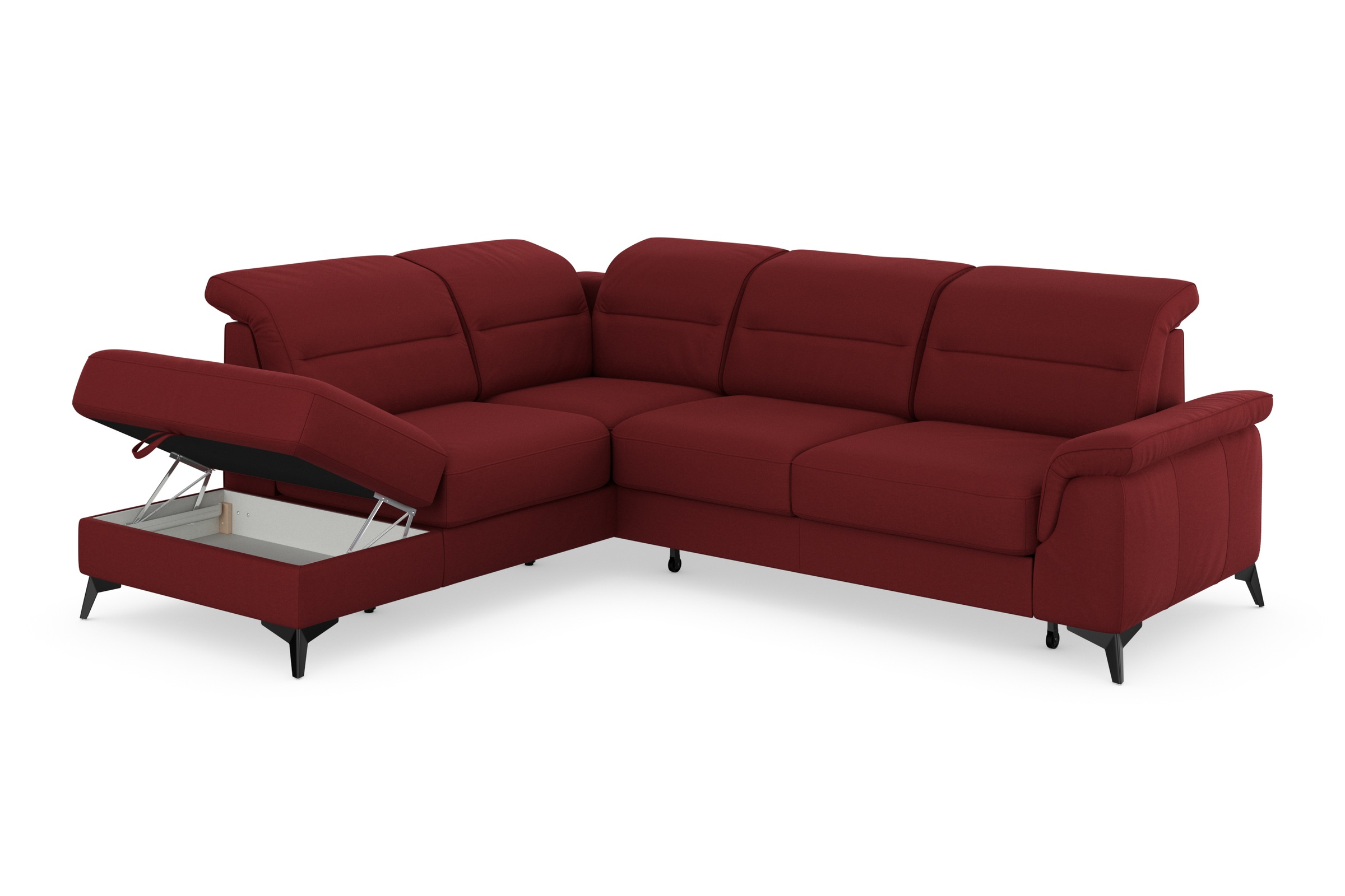 sit&more Ecksofa »Sinatra L-Form«, mit Ottomane, optional mit Kopfteilverstellung und Armteilfunktion