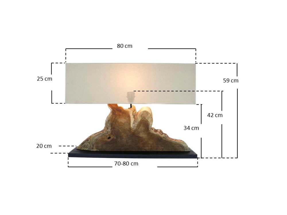 SalesFever Tischleuchte »Treibholz« E27 1 Stk. handgefertigt