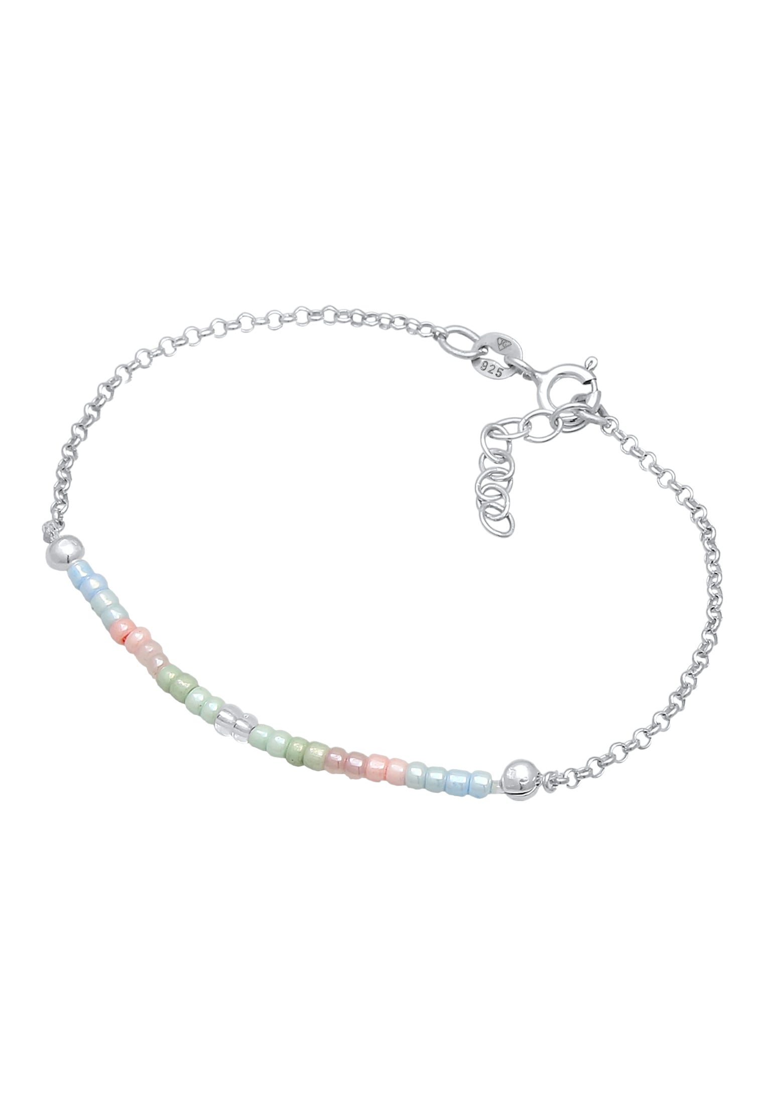 Elli Armkette »Armband Kinder Beads Kugeln Pastell 925 Silber«