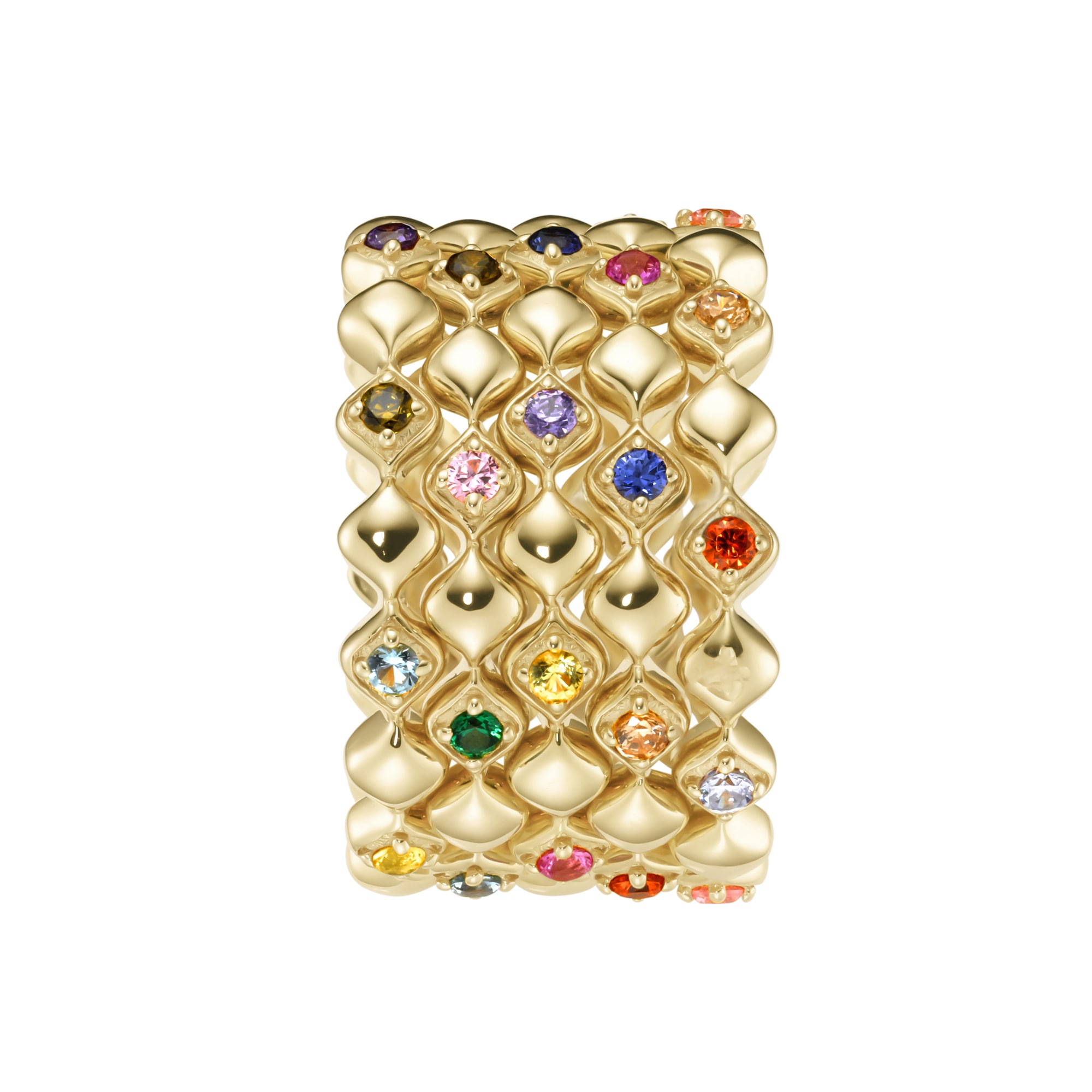 GIORGIO MARTELLO MILANO Silberring »Ring farbige Ziersteine, Silber 925«