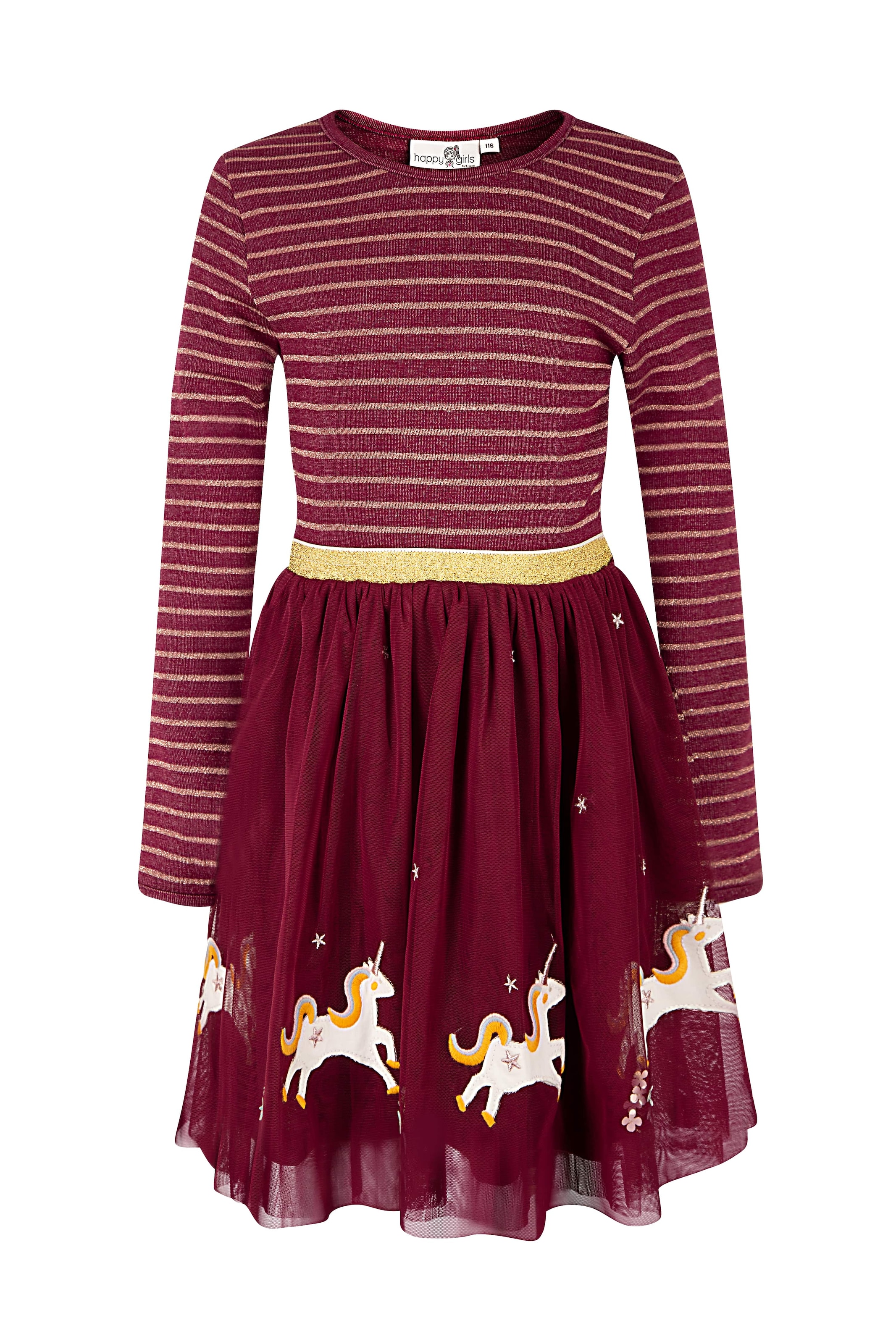 happy girls Midikleid mit hochwertigen Einhorn-Applikationen am Saum