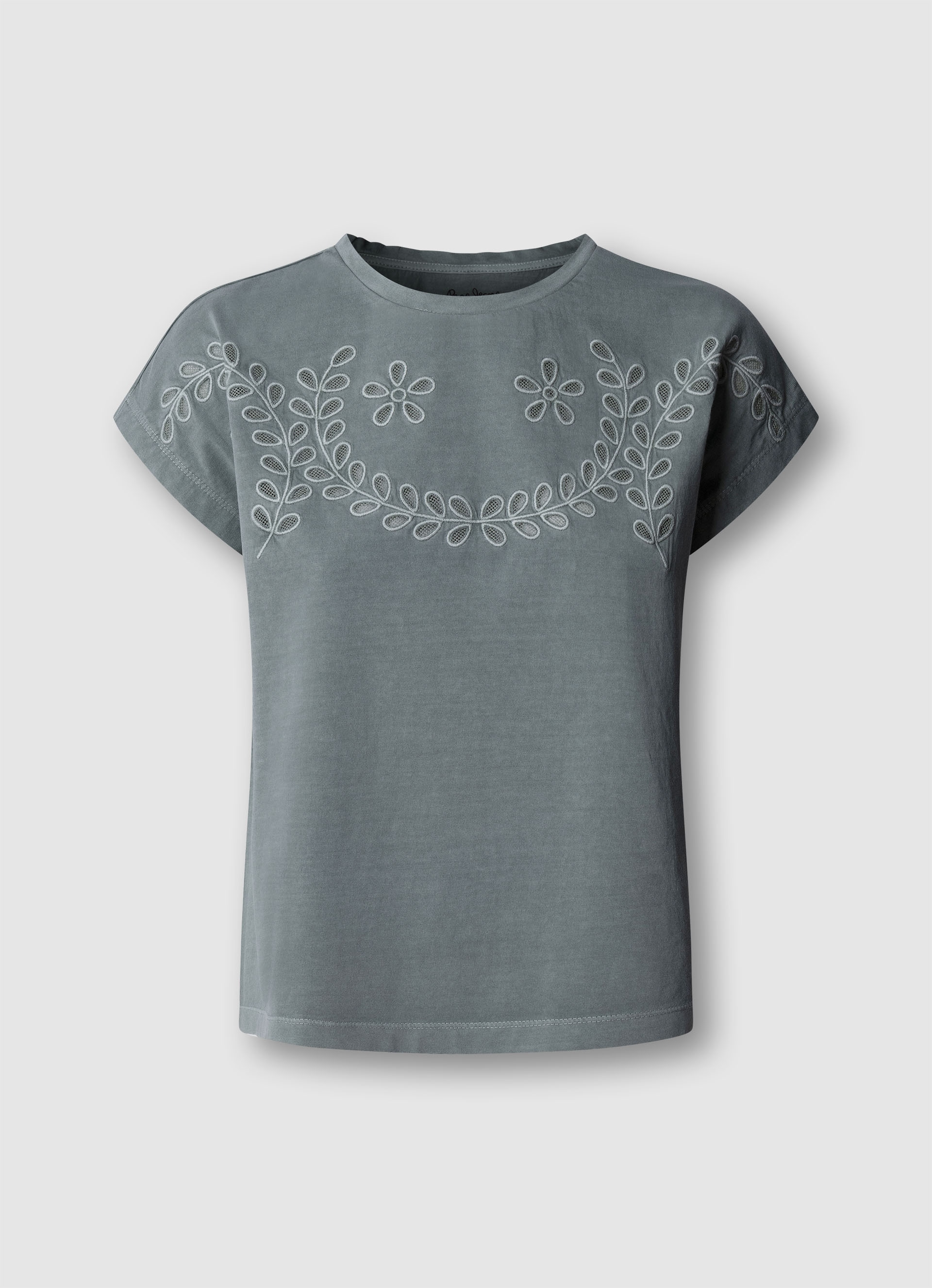 Pepe Jeans T-Shirt »MINA« mit floraler Lochstickerei