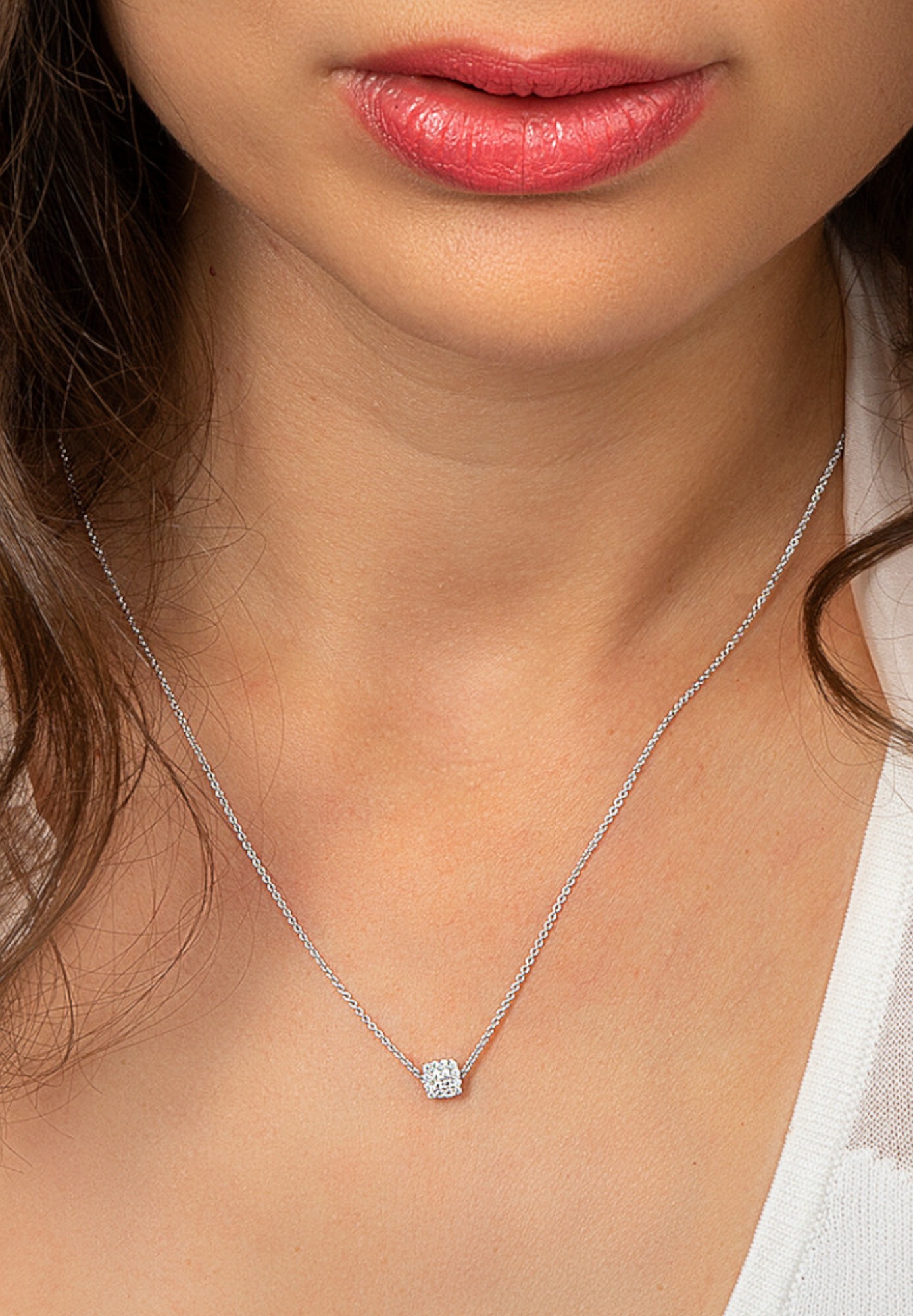 ONE ELEMENT Silberkette »Zirkonia Halskette aus 925 Silber   45 cm«