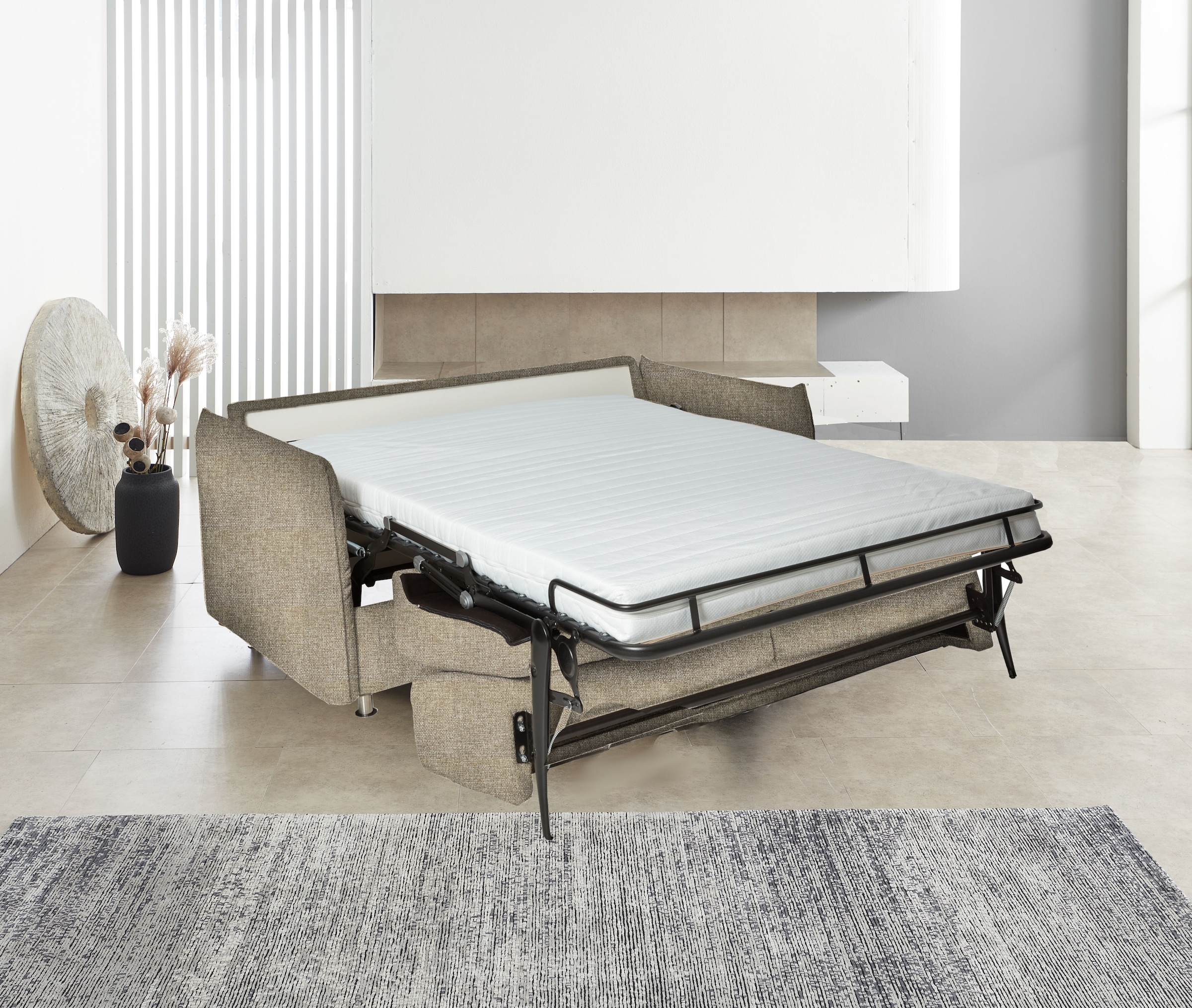Bali Schlafsofa »LINA, Dauerschlaffunktion, 140 u. 160 er Breiten« durchgehender Lattenrost mit 6-facher Härtegradregulierung