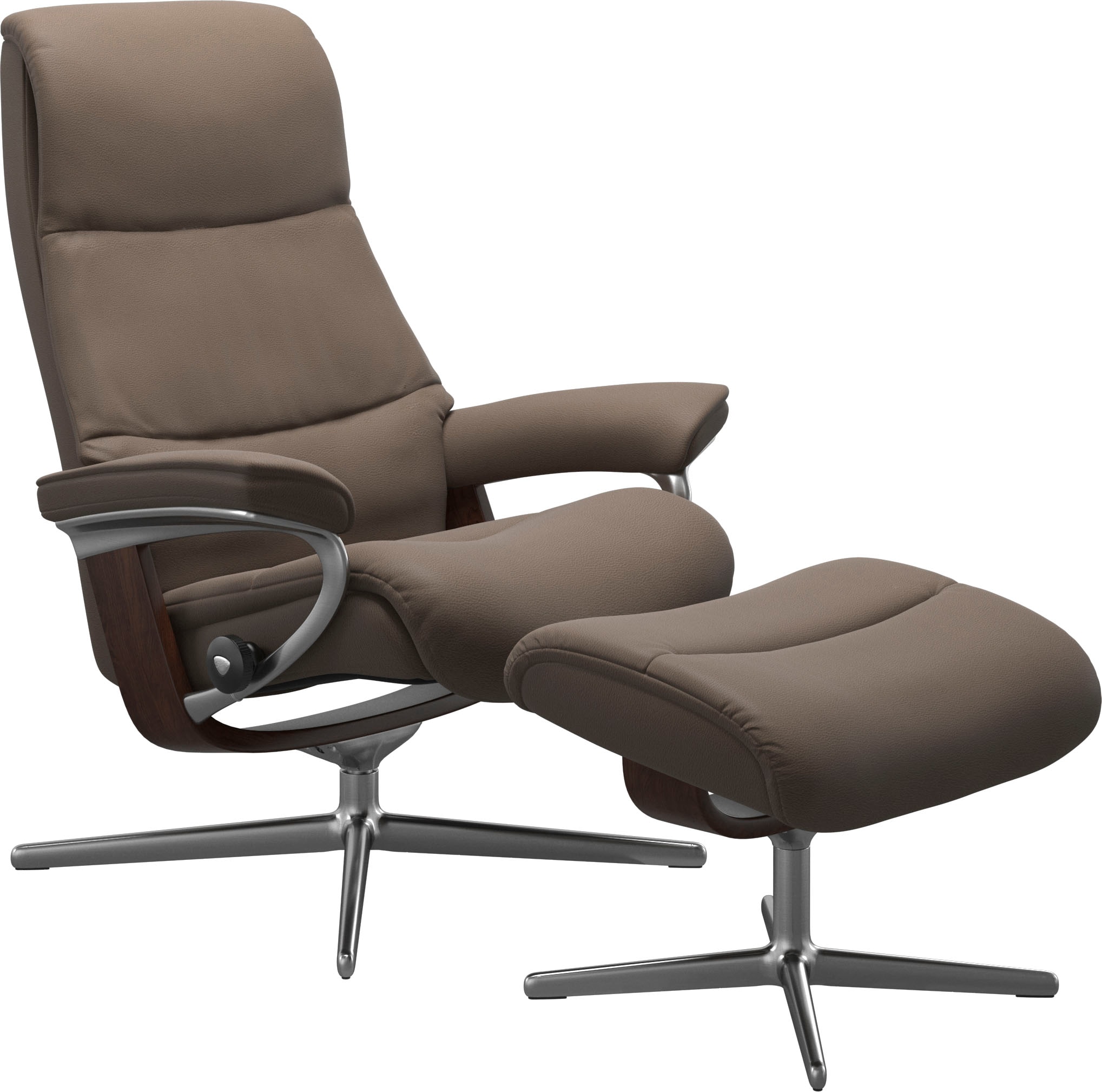 Stressless® Relaxsessel »View«, mit Cross Base, Größe S, M & L, Holzakzent Braun