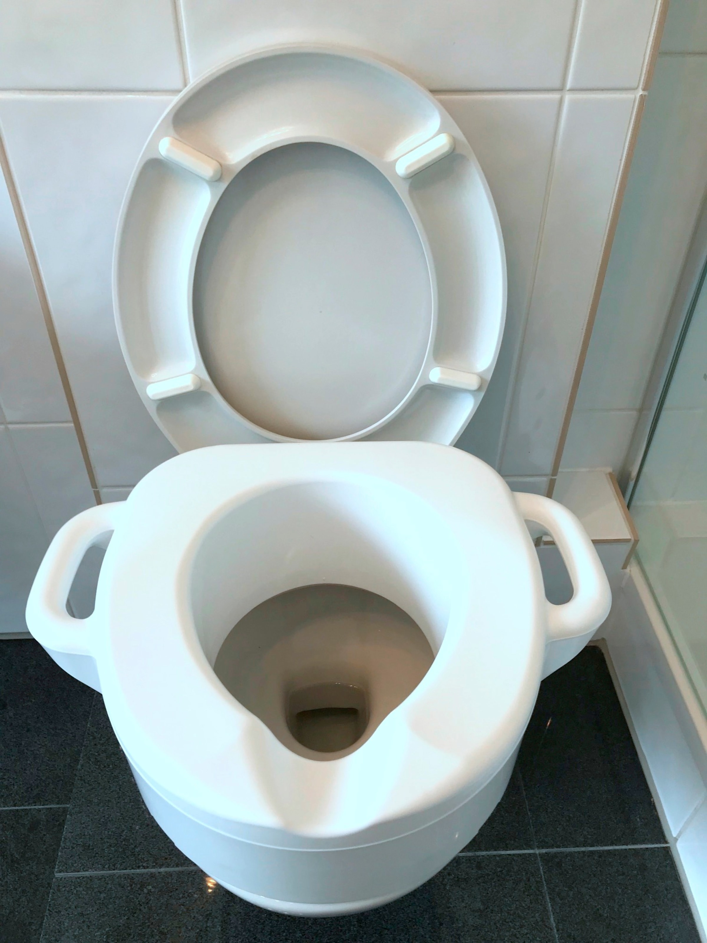 Bischof WC-Sitz »Toiletten-Aufsatz«, SItzerhöhung mit Griffen