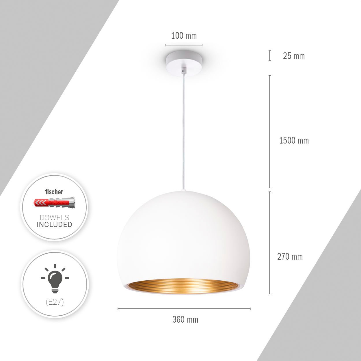 Paco Home Pendelleuchte »JOHN« E27