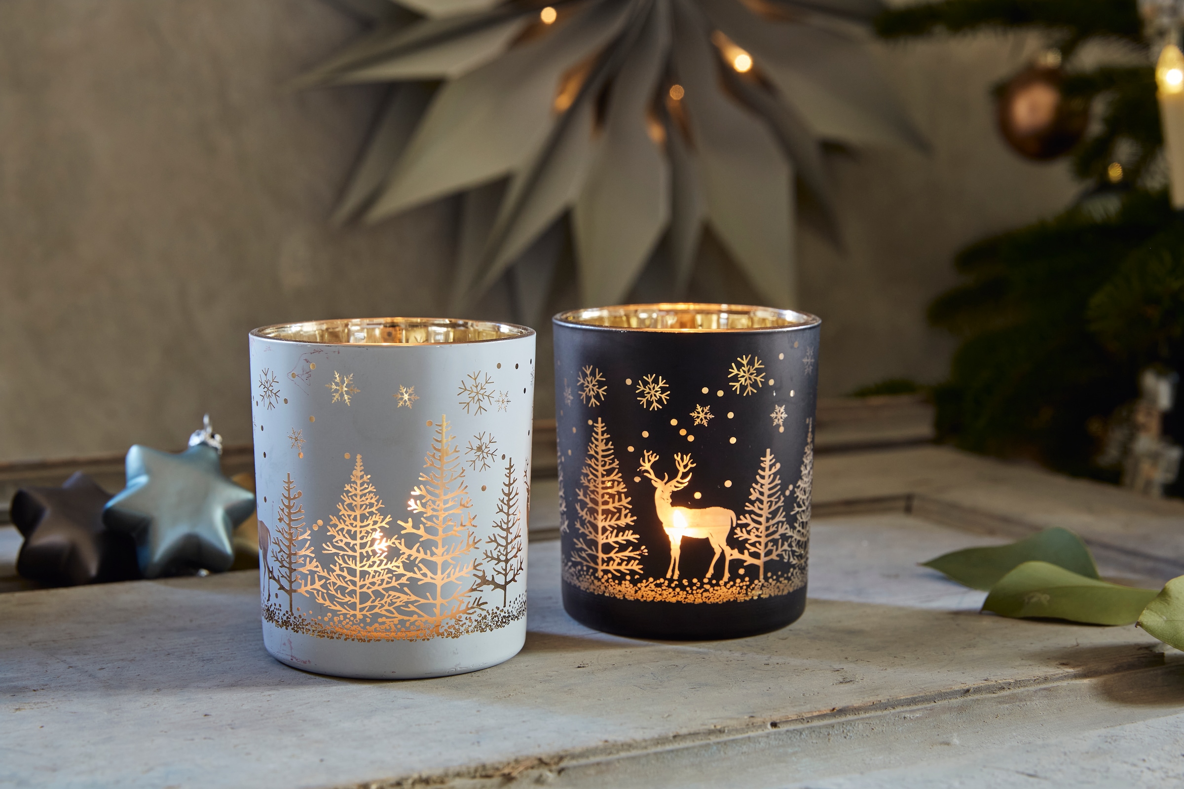 »Weihnachtsdeko«, (4 Rechnung Innenseite kaufen Teelichthalter auf goldfarbener St.), deco mit Creativ