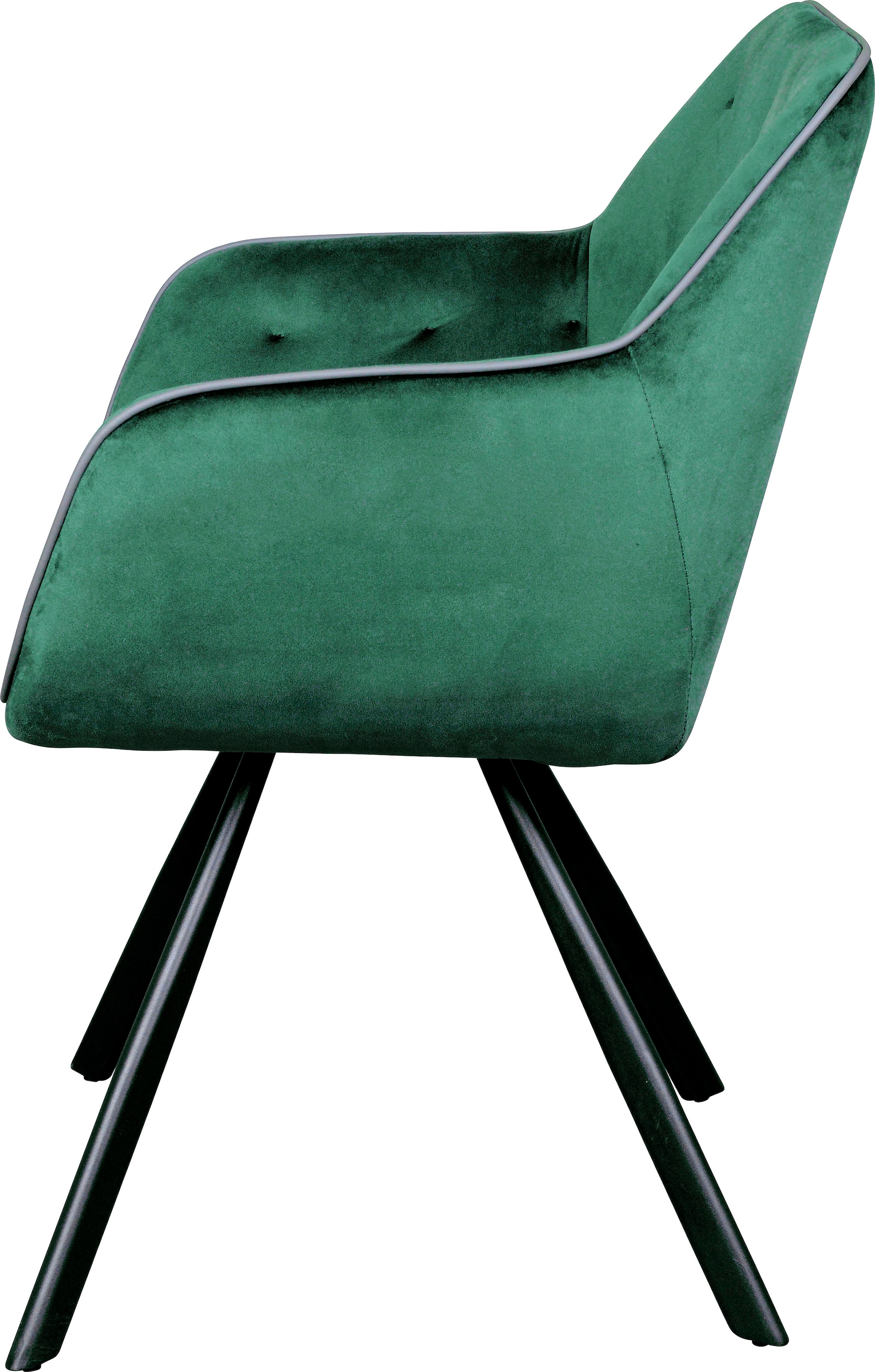 Kayoom Polsterstuhl »Stuhl Eann 125, Stuhl im Retro-Design, edles Design«, 1 St., stilvoll, pflegeleicht, samtweicher Stoffbezug, edles Design