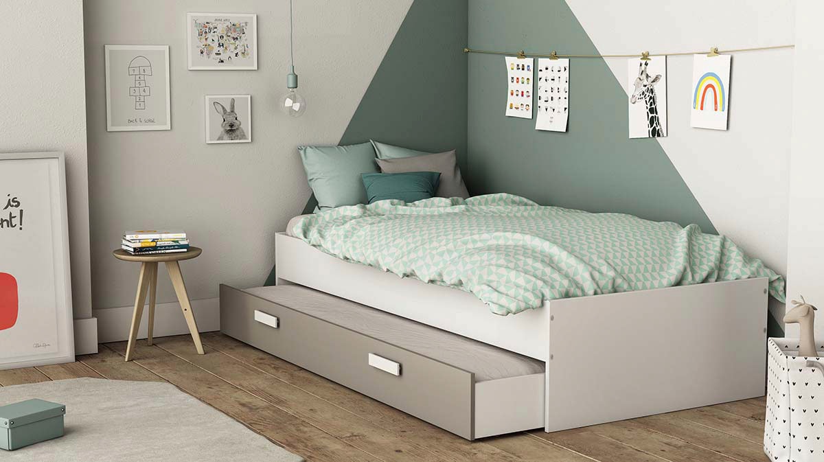 Demeyere GROUP Einzelbett »TIDY BETT Weiss 90X200 Optional erweiterbar« Ergänzbare Module mit extra Schubladen & Schränken