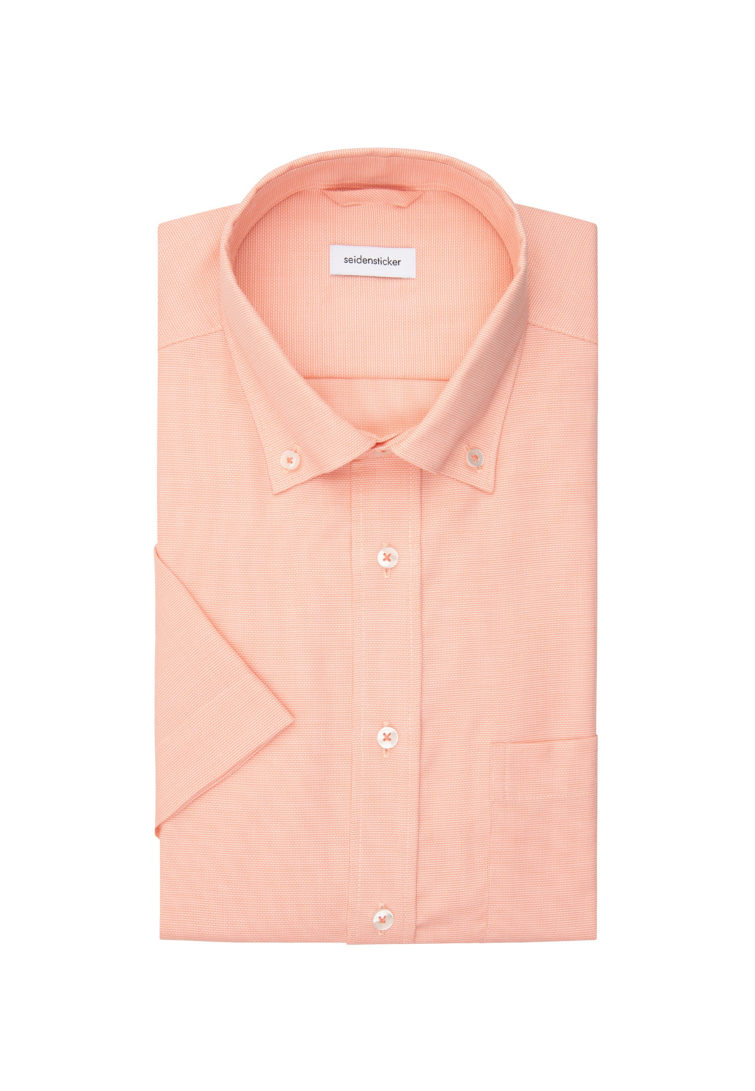 seidensticker Businesshemd »Regular«, Regular Kurzarm Button-Down-Kragen Struktur