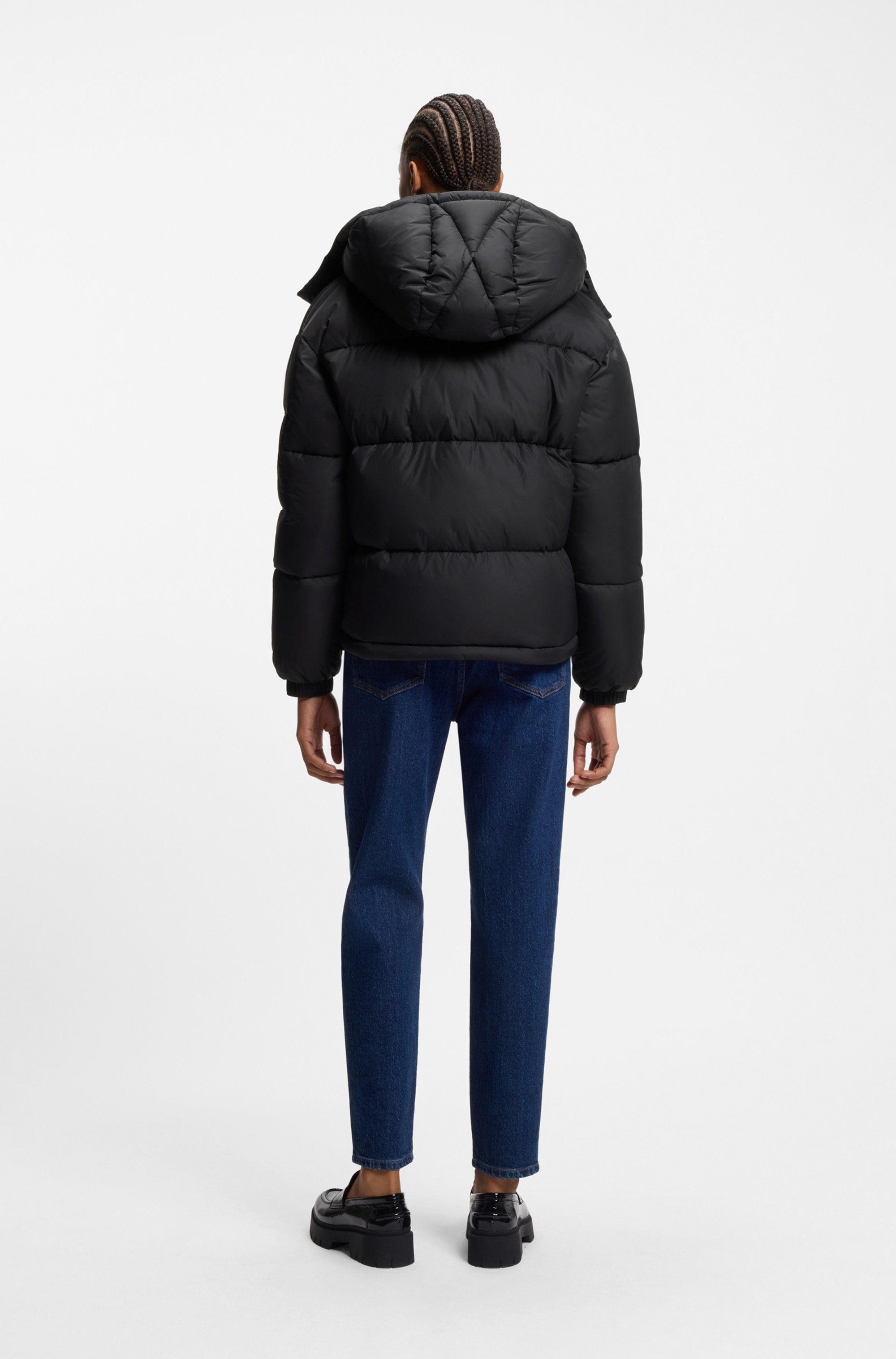 HUGO Blue Steppjacke »Farida« mit Kapuze im Relaxed Fit mit verkürzter Länge