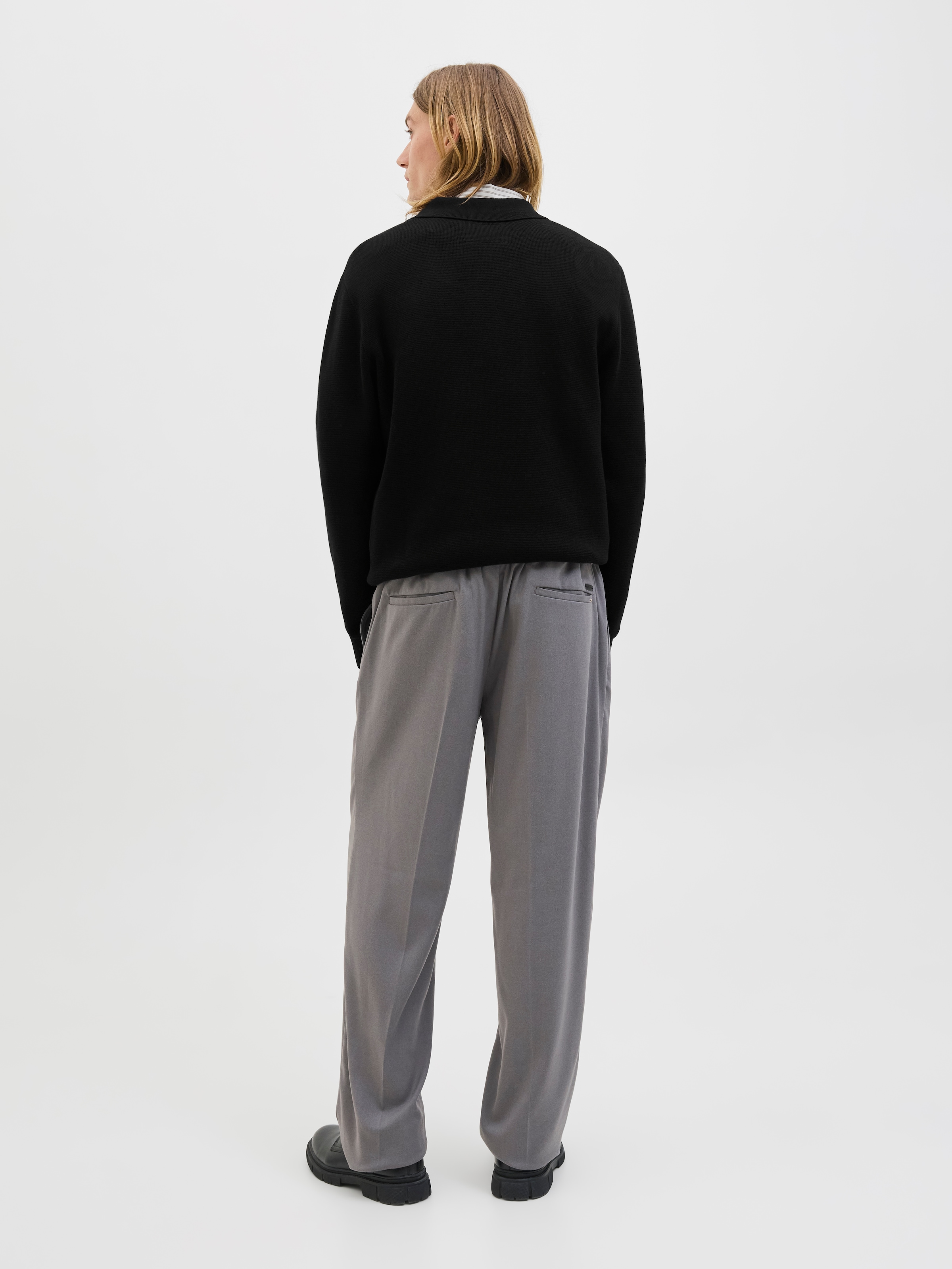 Jack & Jones Polokragenpullover »JPRBLAMILANO STITCH KNIT ZIP POLO SN« Baumwolle, locker geschnitten