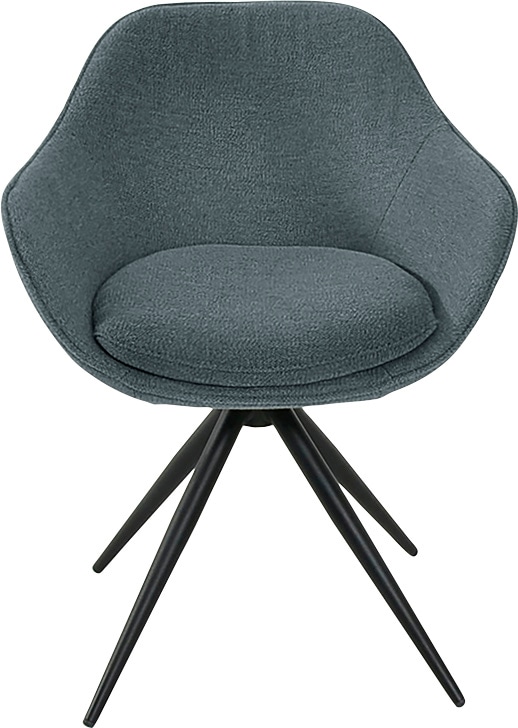K+W Komfort & Wohnen Drehstuhl "ZOOM" () 4-Fuß Drehstuhl mit Gestell aus Metall schwarz Struktur