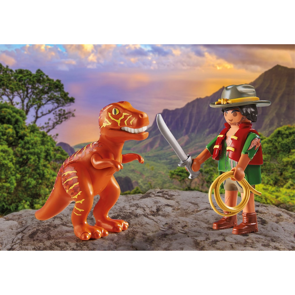 Playmobil® Konstruktions-Spielset »Abenteurer mit T-Rex (71206), DuoPack«, (5 St.)