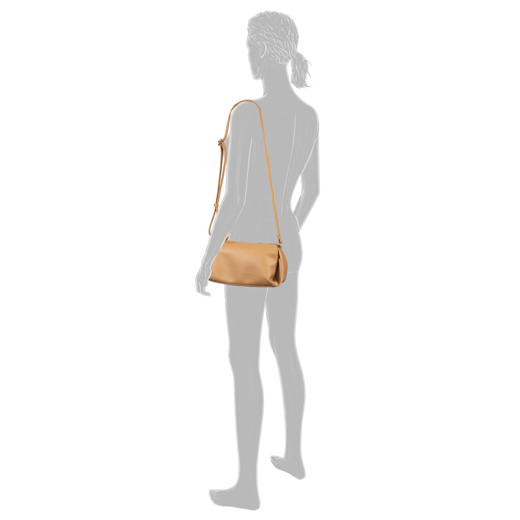 TOM TAILOR Umhängetasche »Cassia« leicht genarbtes Lederimitat mit ausgefeiltem Schnitt für viel Volumen