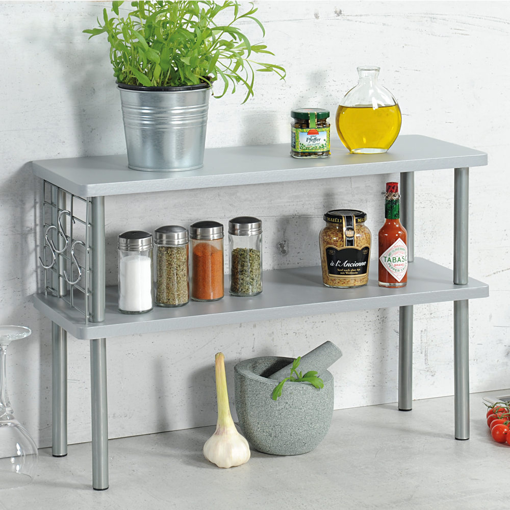 KESPER® Küchenregal »mit 2 Ebenen, FSC« 1 Stk. tlg. inkl. Harken für z.B. Scheren...