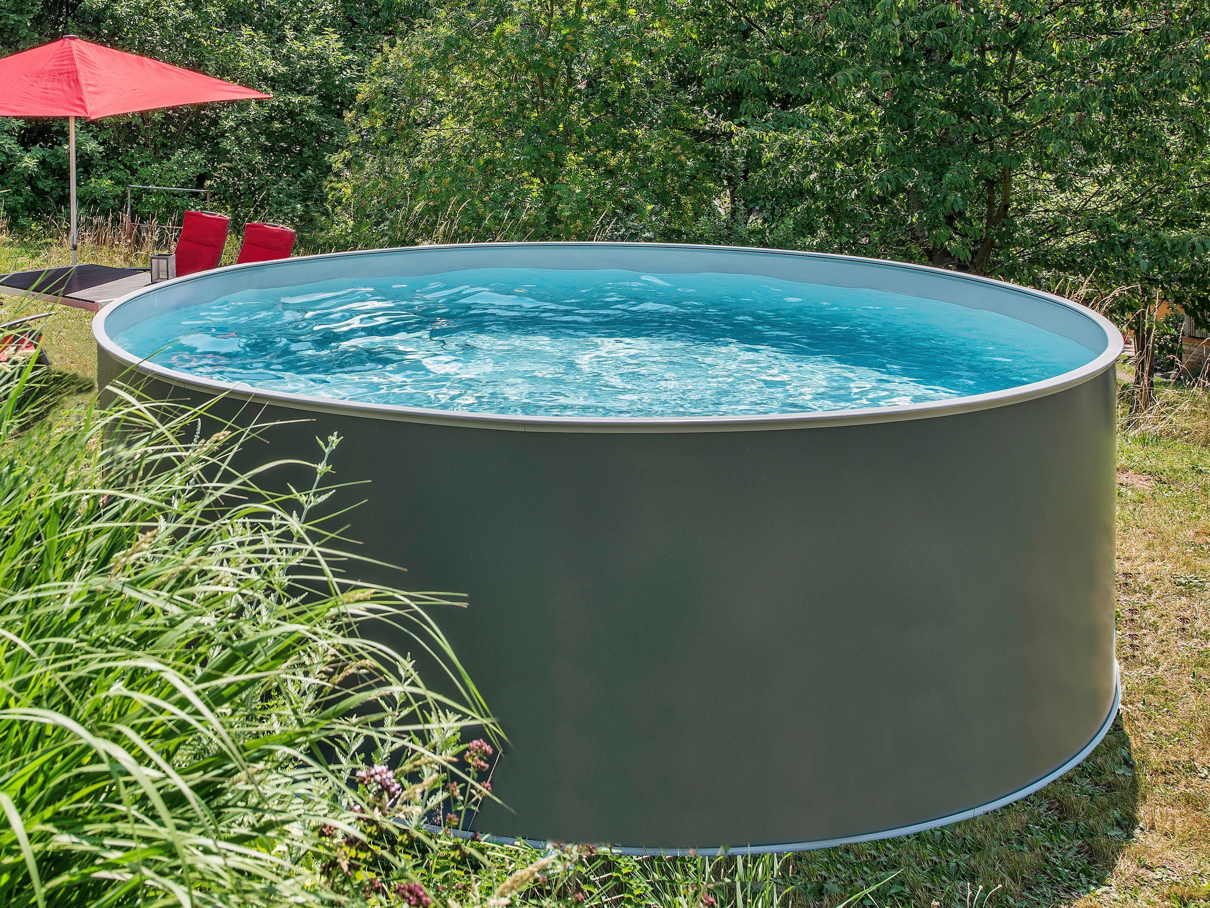 KONIFERA Rundpool »NIZZA 2«, (Komplett-Set, 7 tlg.), zum Aufstellen, verschiedene Größen