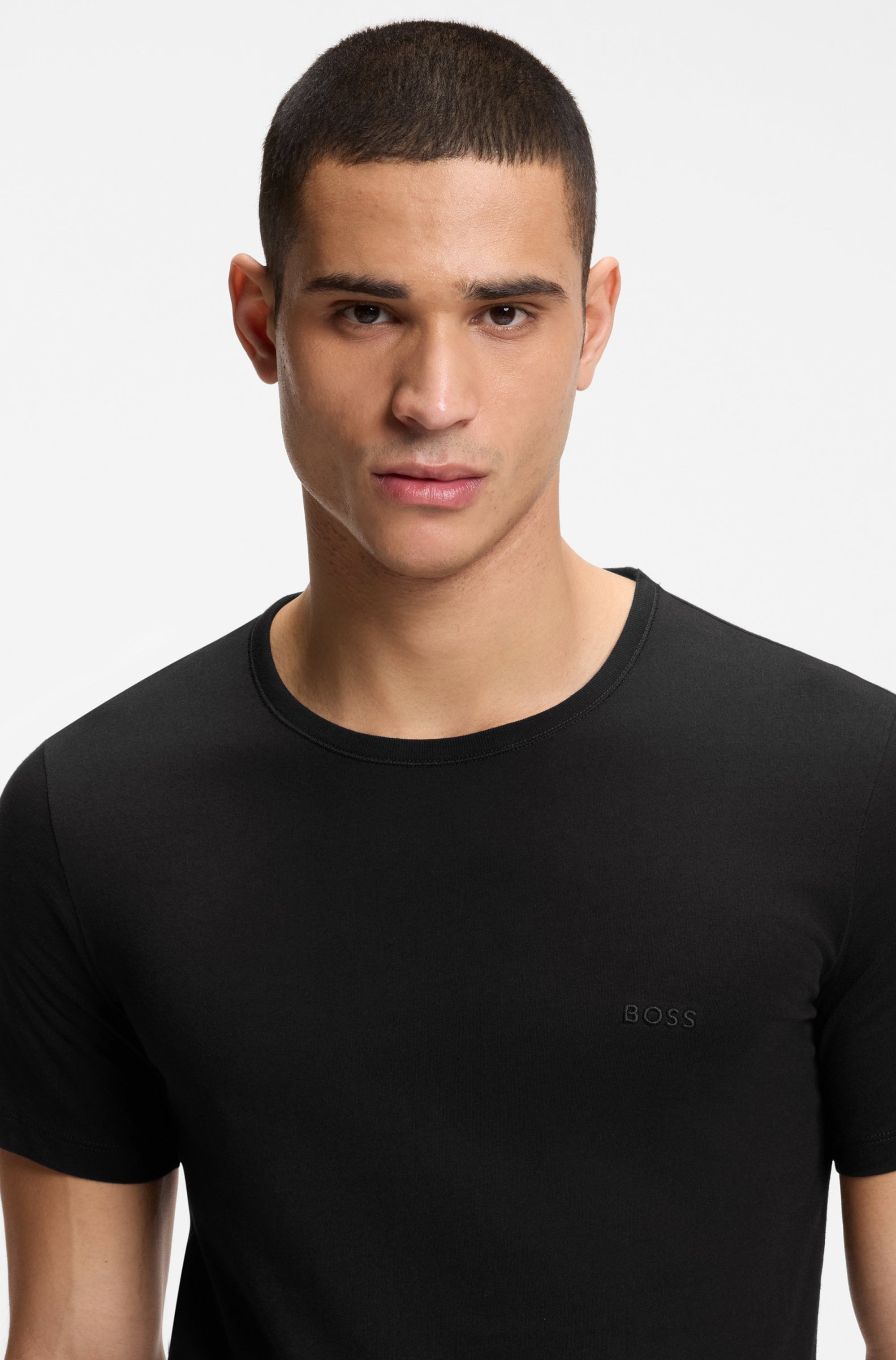BOSS T-Shirt »Rundhals BOSS ONE« Packung, 3er-Pack, 3 Stk. mit dezentem BOSS Logo-Print