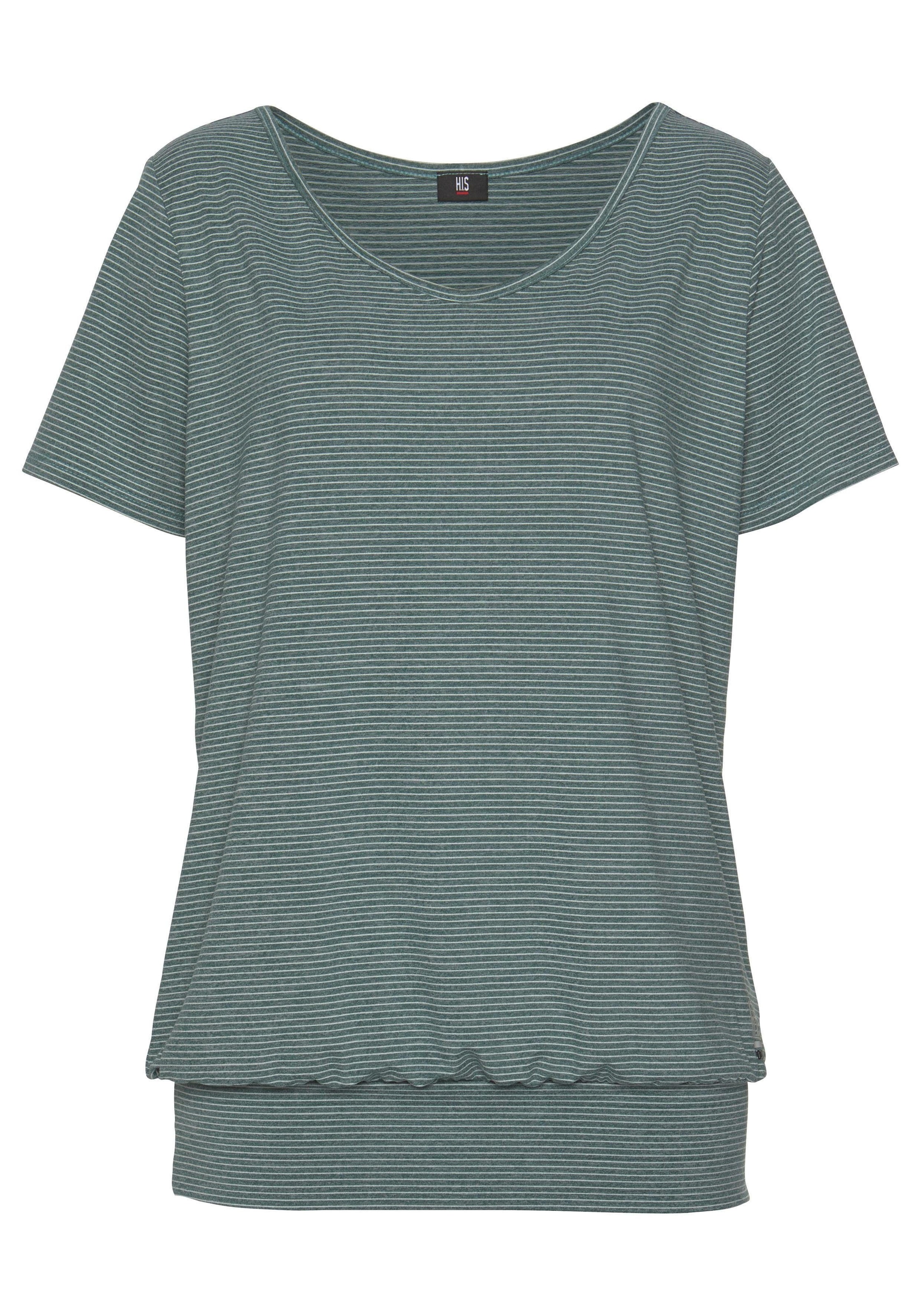 H.I.S T-Shirt, (Spar-Set, 2er-Pack), Kurzarm, figurumspielende Passform, aus elastischem Single-Jersey