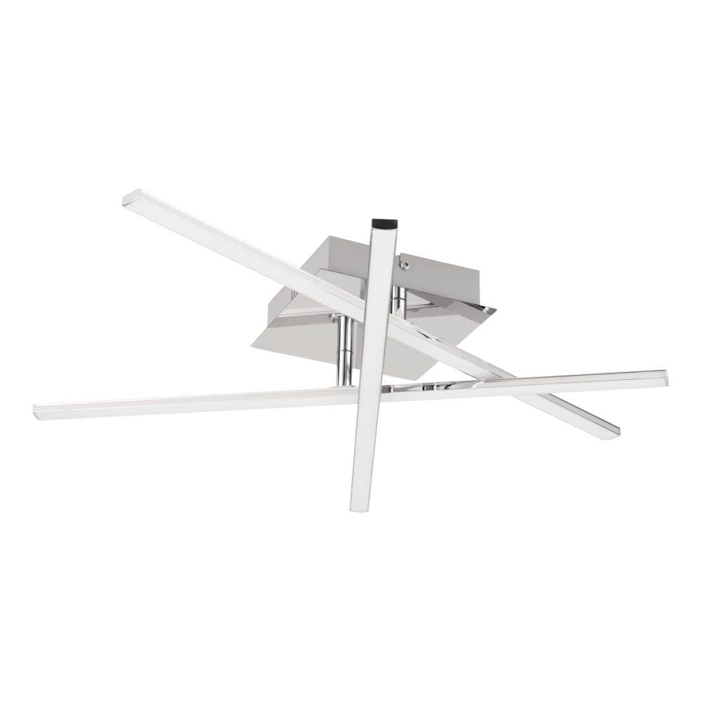 EGLO Deckenleuchte »LASANA 1 Deckenlampe, chrom, weiß, schlanke Bauform, Wohnzimmerlampe«, 1 flammig, Leuchtmittel LED-Board | LED fest integriert, Esszimmer, Küche, Schlafzimmer, modern, minimalistisch, 50x16x9,5cm