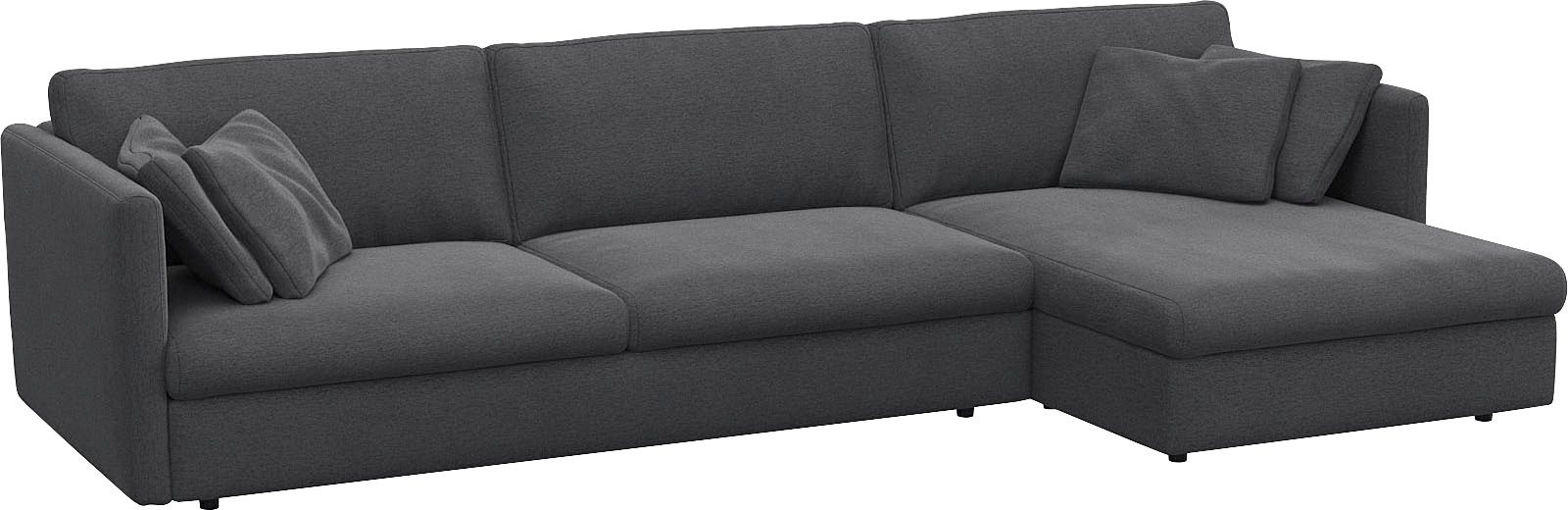 FLEXLUX Ecksofa »Lovane«, Weich & anschmiegsam, große Sitztiefe auf Kaltschaum, Dekokissen inkl.