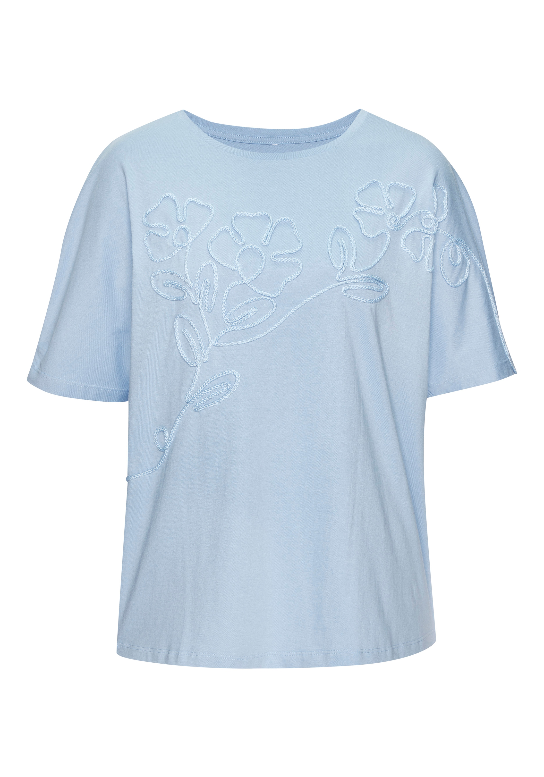 Vivance T-Shirt »mit dekorativer Stickerei« aus angenehmer Bio-Baumwoll-Qualität
