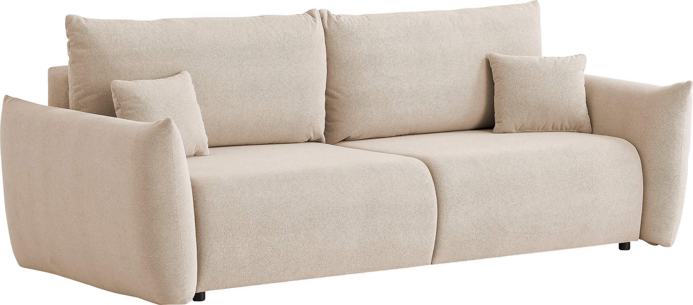 INOSIGN 3-Sitzer »MAVAS Schlafsofa mit Bettkasten« ca.240/108cm (Liegefläche 212/145 cm), Cord, Chenille, Struktur