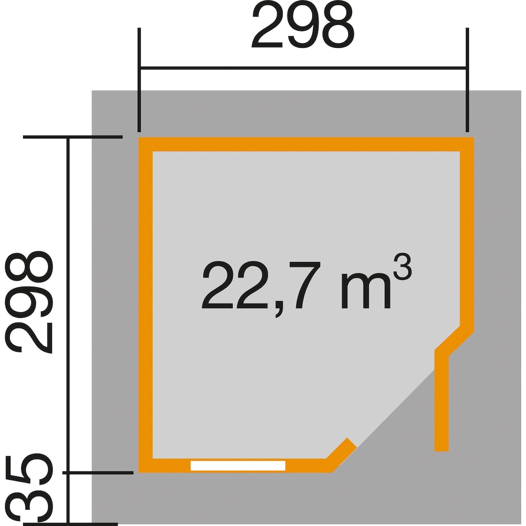 weka Gartenhaus »Designhaus 213 Plus«