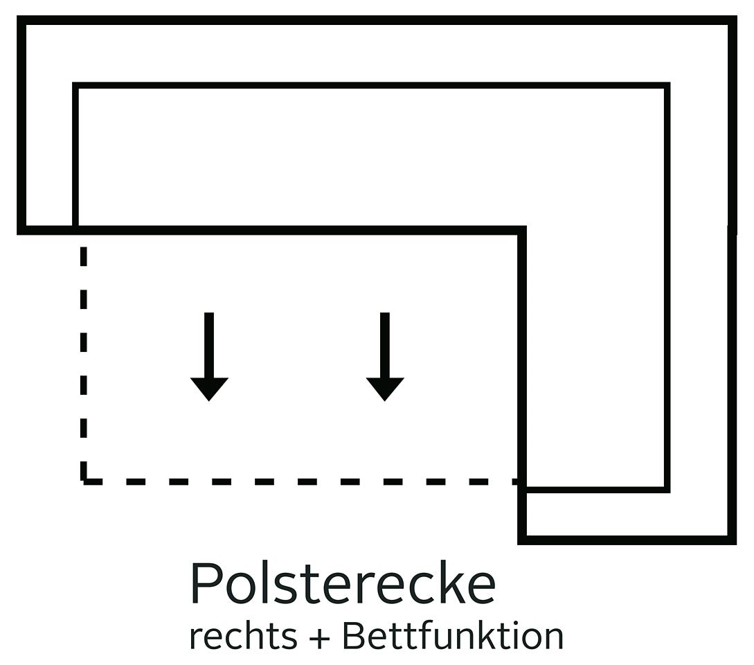 sit&more Ecksofa »Benson L-Form«, wahlweise mit Bettfunktion