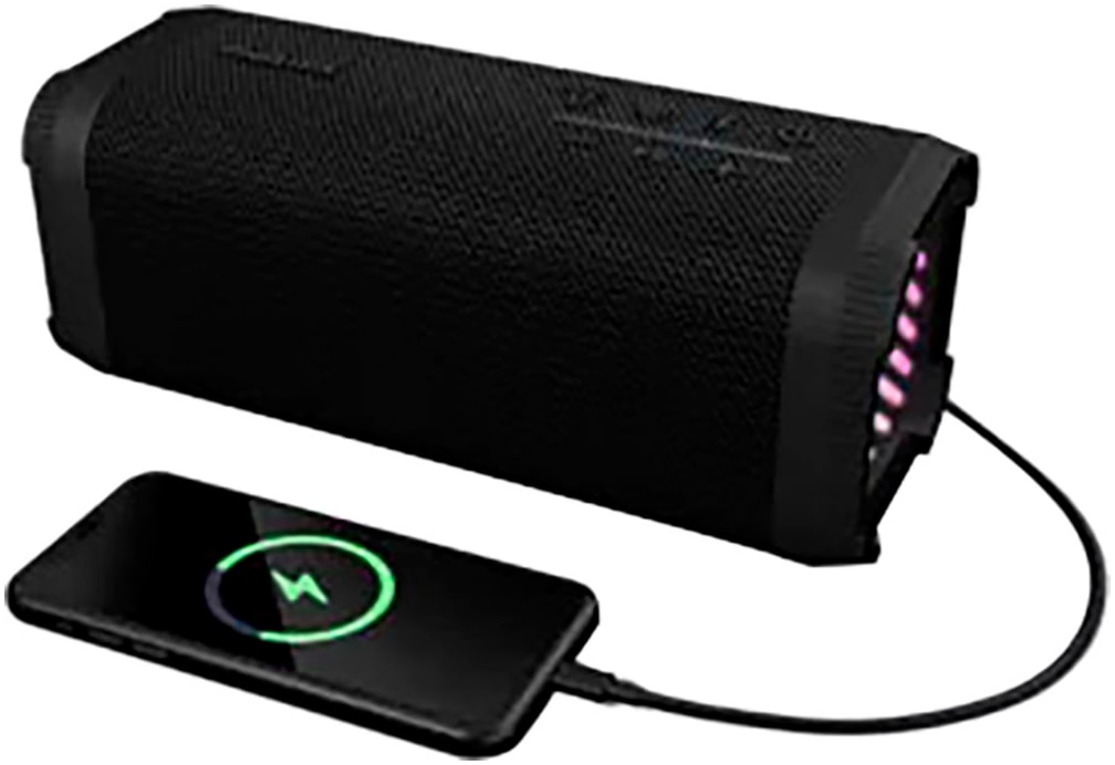 Philips Bluetooth-Lautsprecher »TAS5000EB« Stereo (Bluetooth | HFP Anruf annehmen/beenden | App-Steuerung | Beleuchtungseffekte | Freisprechfunktion | Kabellos | Ladefunktion für Mobilgeräte | Mikrofon | Multipoint Anbindung | USB-Wiedergabe 35 W)