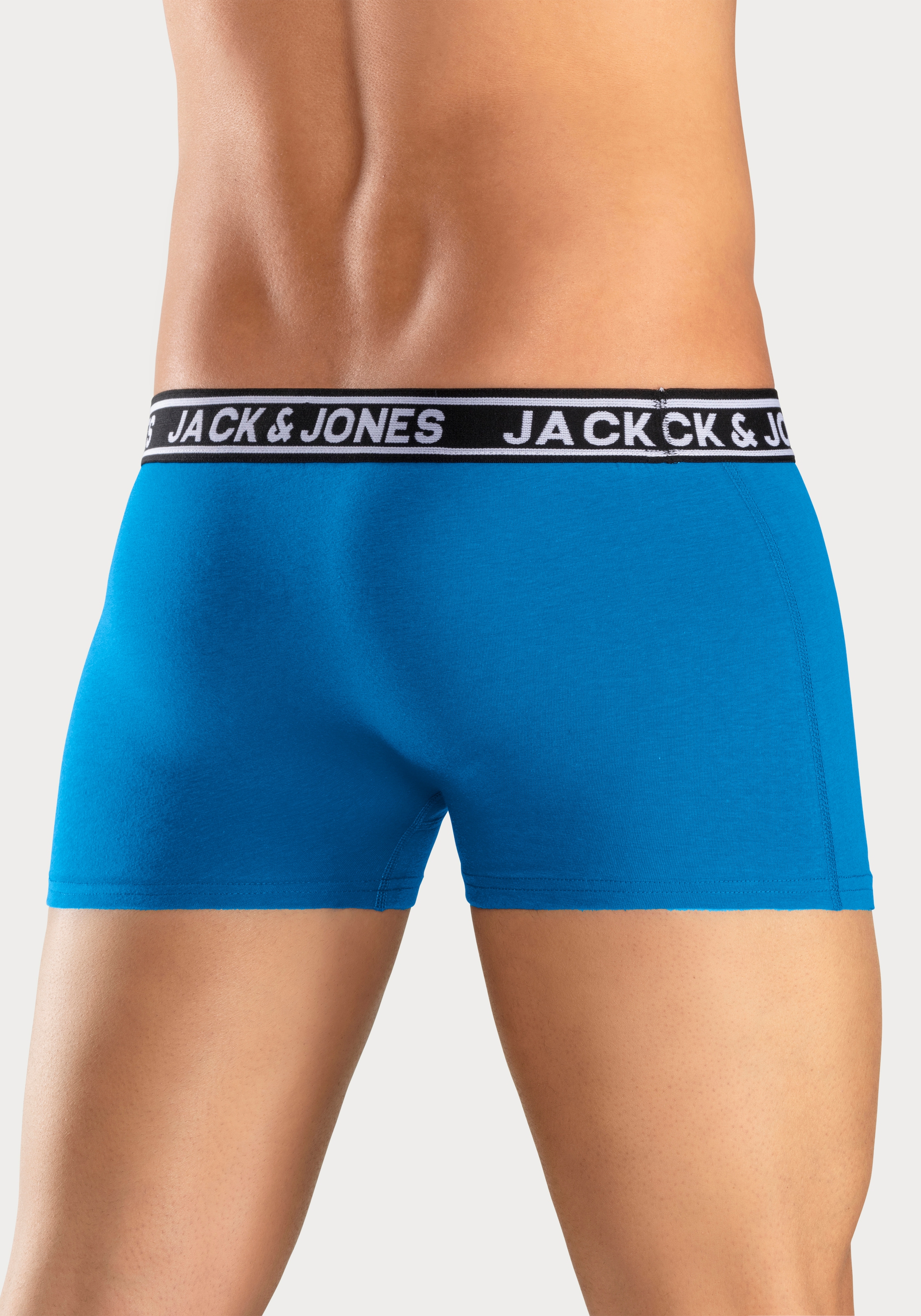 Jack & Jones Trunk »JACCRISP im 6er Pack mit Logobund und Stretchkomfort«, (Packung, 6 St.), unifarben mit Farbeinsatz, modisch, eng anliegend, Baumwollmischung