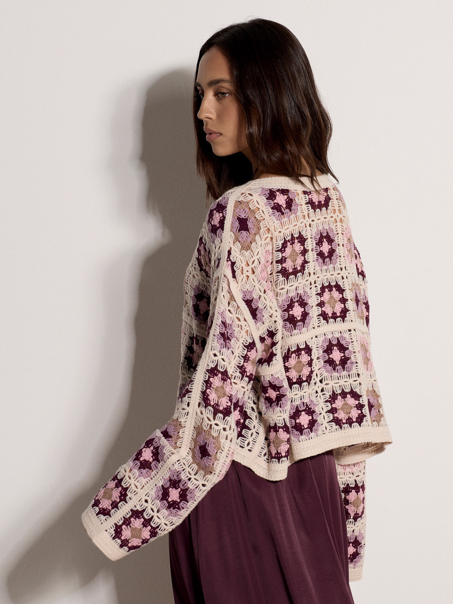 Apricot Strickpullover »Häkelpullover« 1 Stk. mit quadratischem Muster