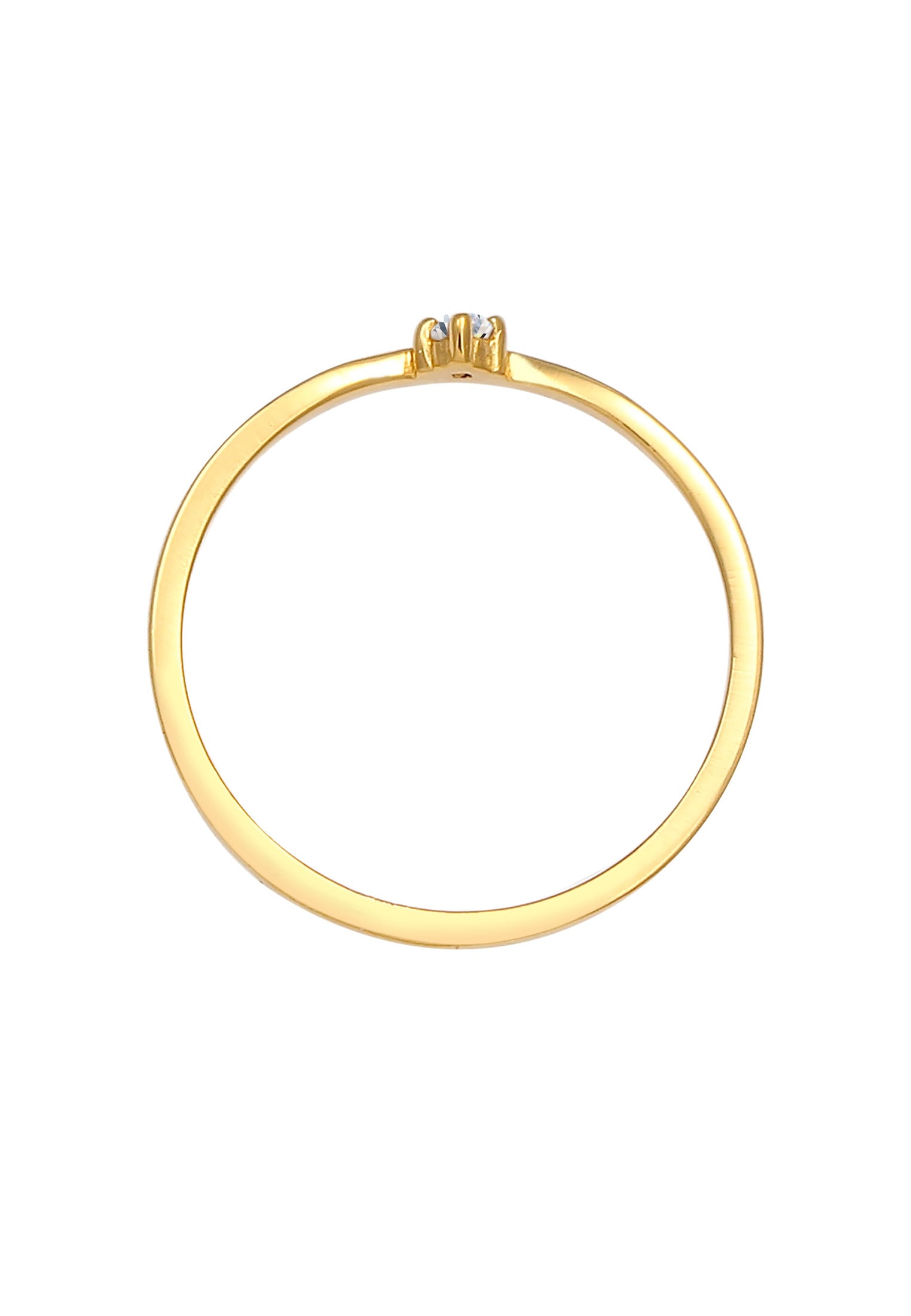 Elli DIAMONDS Verlobungsring »Ring Solitär Diamant (0.03 ct.) V-Form 925 Silber«