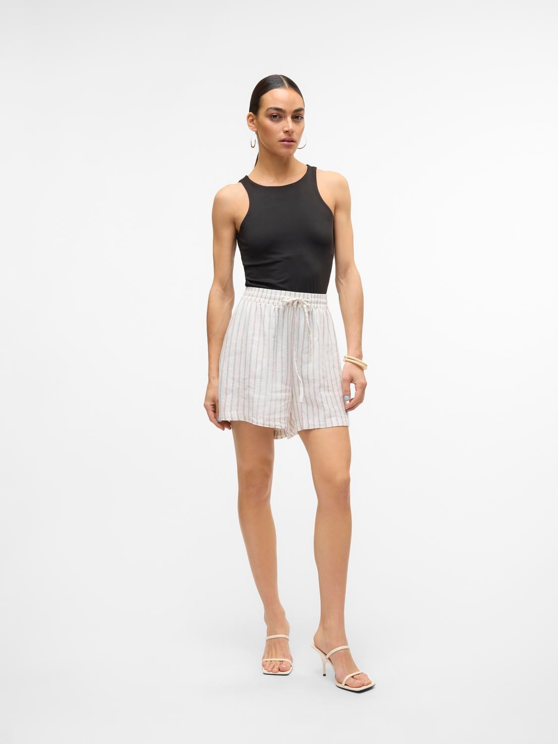 Vero Moda Shorts »VMLINN LINEN SHORTS WVN NOOS«, mit Leinen