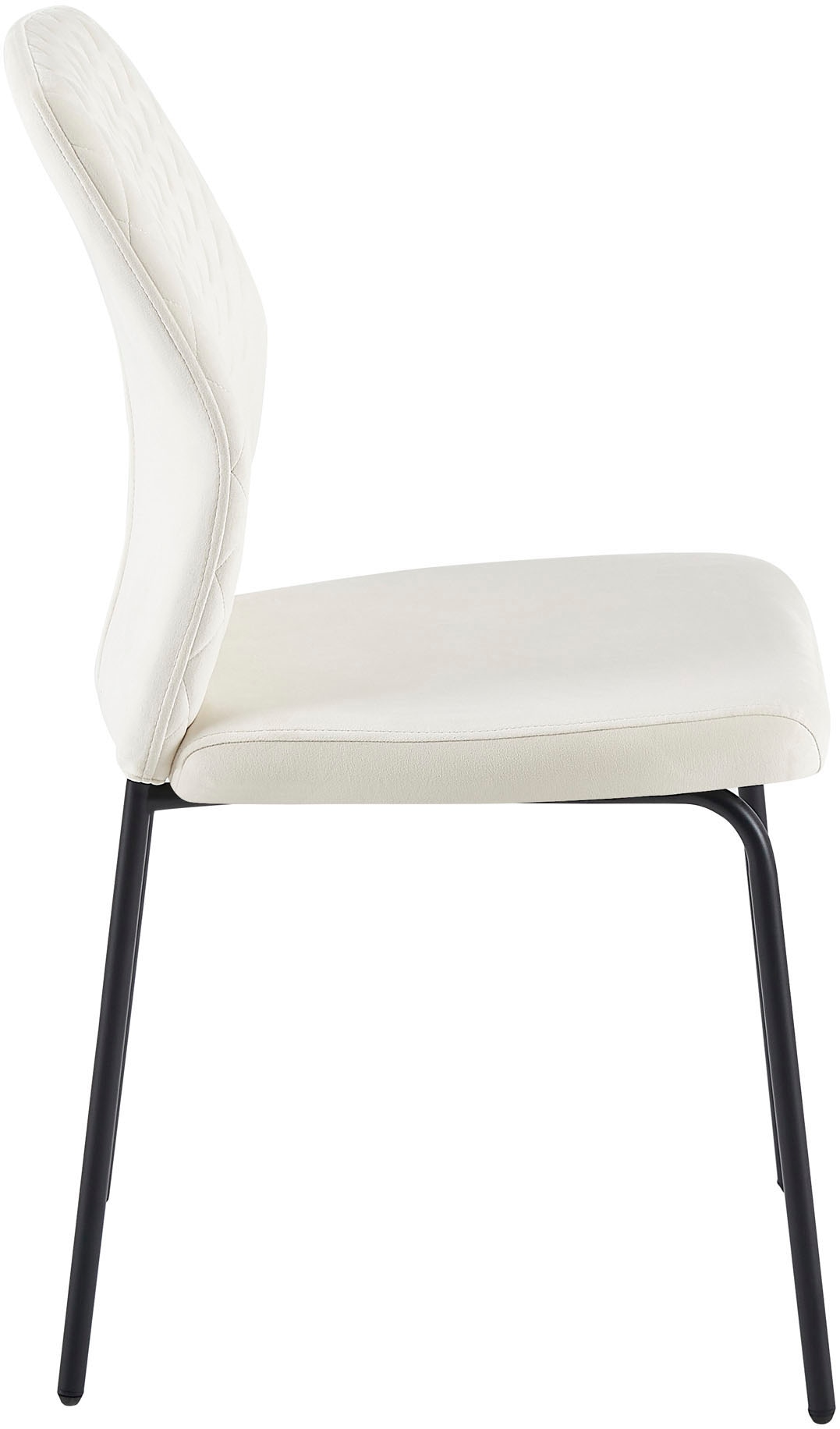 SalesFever 4-Fußstuhl »Esszimmerstuhl mit elegantem Stil«, (Set), 2 St., Samt, 2er Set mit eleganter Wabensteppung im Rücken