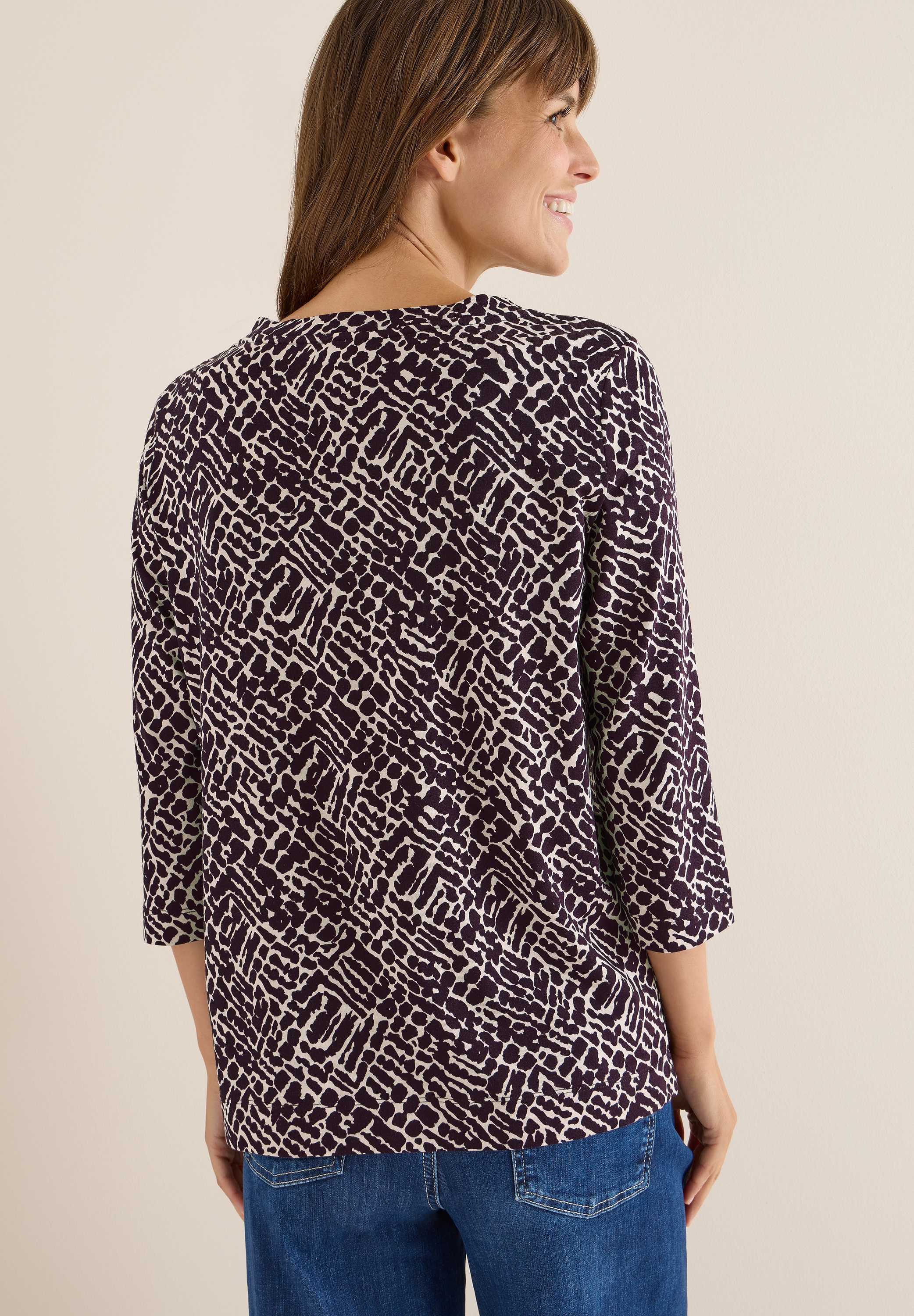 Cecil 3/4-Arm-Shirt mit Minimal Print