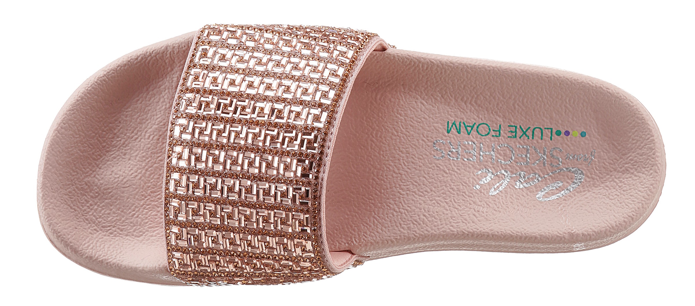 Skechers Pantolette »POP UPS NEW SPARK«, Sommerschuh, Schlappen mit funkelnder Bandage
