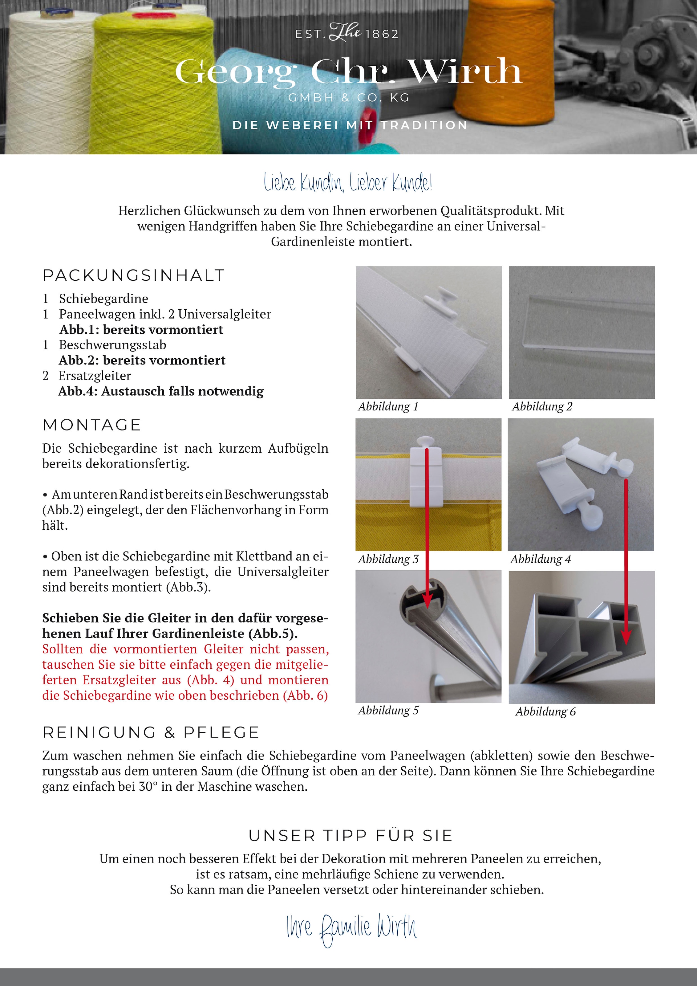 Wirth Schiebegardine »Gospic«, (1 St.)