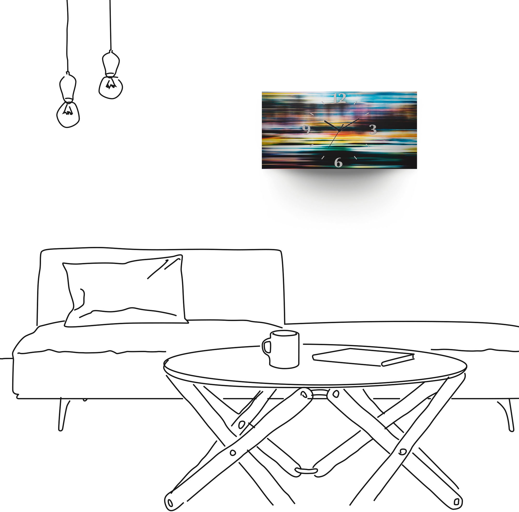 Artland Wanduhr »Modern Abstrakt«, 3D Optik gebogen, mit Quarz- oder Funkuhrwerk, versch. Größen