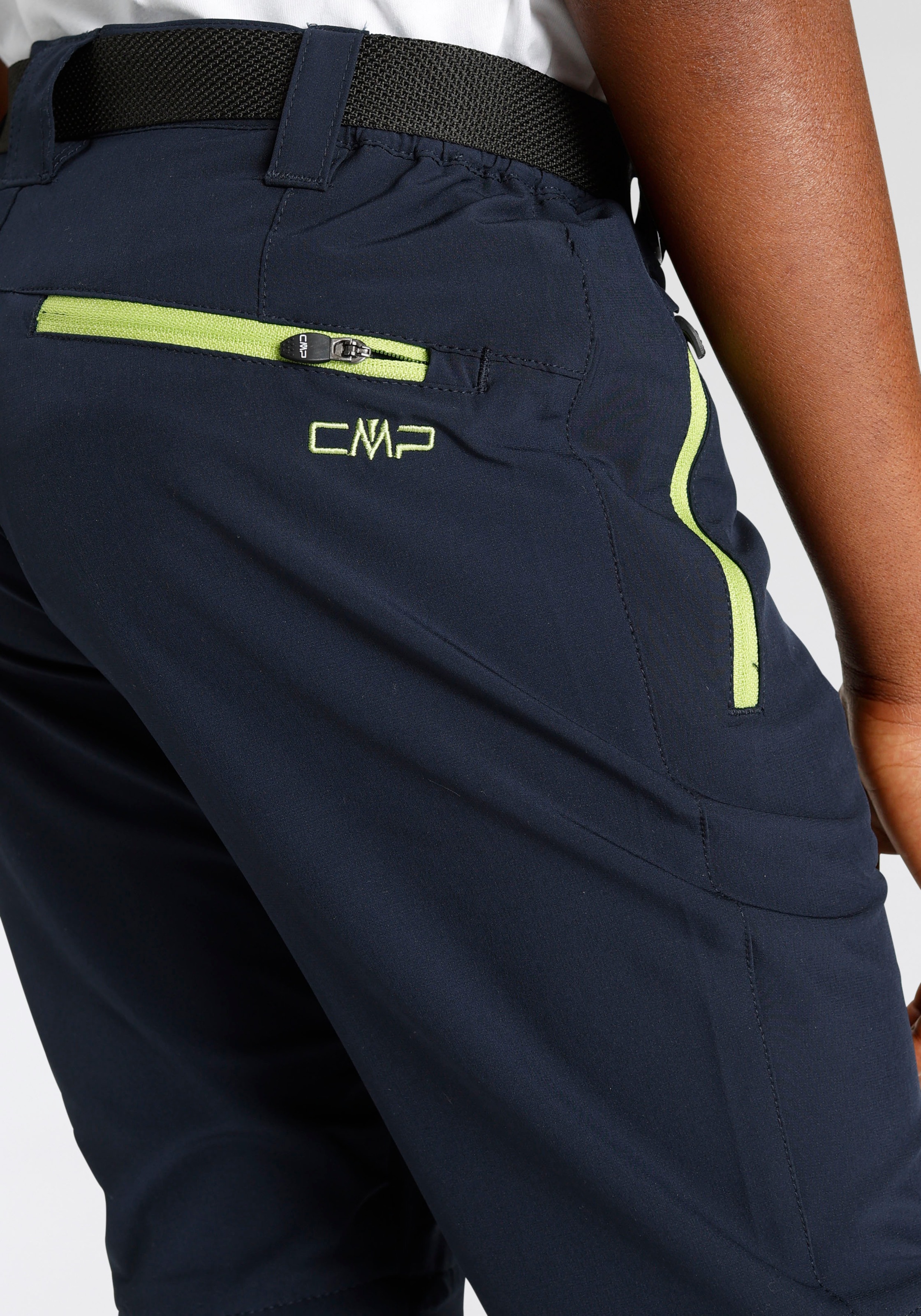 CMP Funktionshose »KID ZIP-OFF-PANT«, (Set, 2 tlg., mit Gürtel), Elastisch & Atmungsaktiv & Schnell trocknend & für Kinder