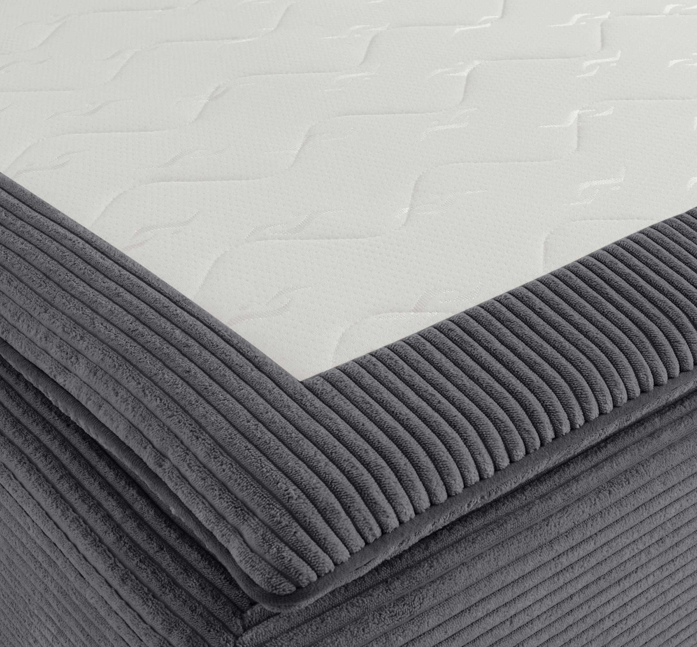 INOSIGN Ecksofa »Boxspringbett Night & Day L-Form mit Dauer-Schlaffunktion mit Armlehne«, mit Boxspring-Bettfunktion 180x200 cm und Bettkasten, Dauerschläfer!