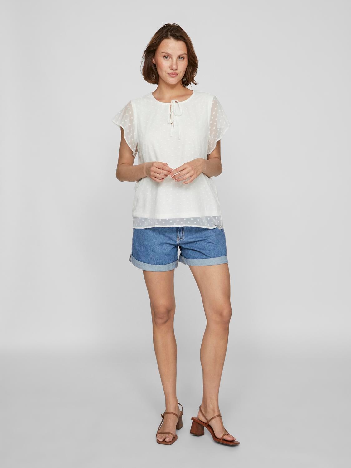 Vila Kurzarmshirt »VIEDEE C/S V-NECK TOP - NOOS«