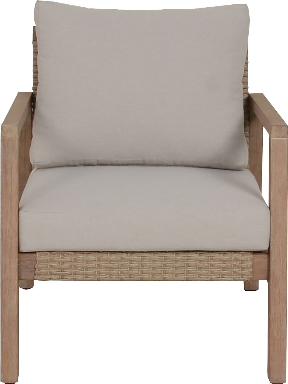 Garden Pleasure Gartenlounge-Set »»SAN«« 4 Stk. tlg. 2 Sessel, Tisch LxB: 106x66 cm, inkl Kissen