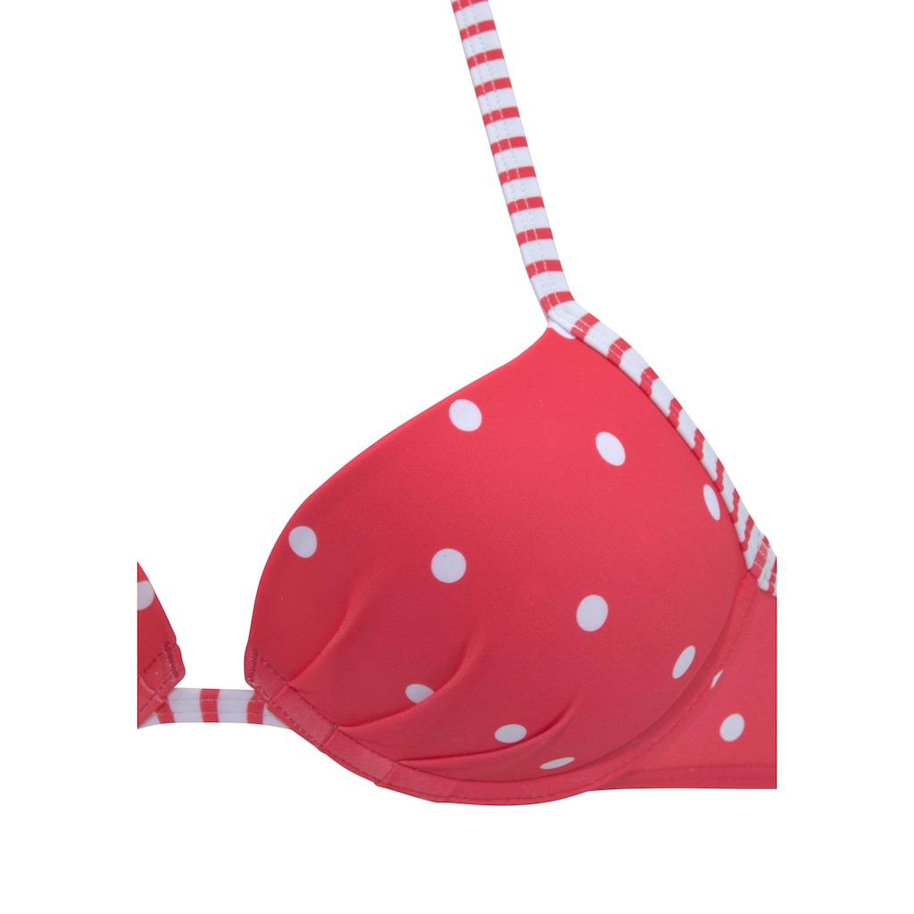 s.Oliver Push-Up-Bikini-Top »Audrey«, mit Punkten und Streifen