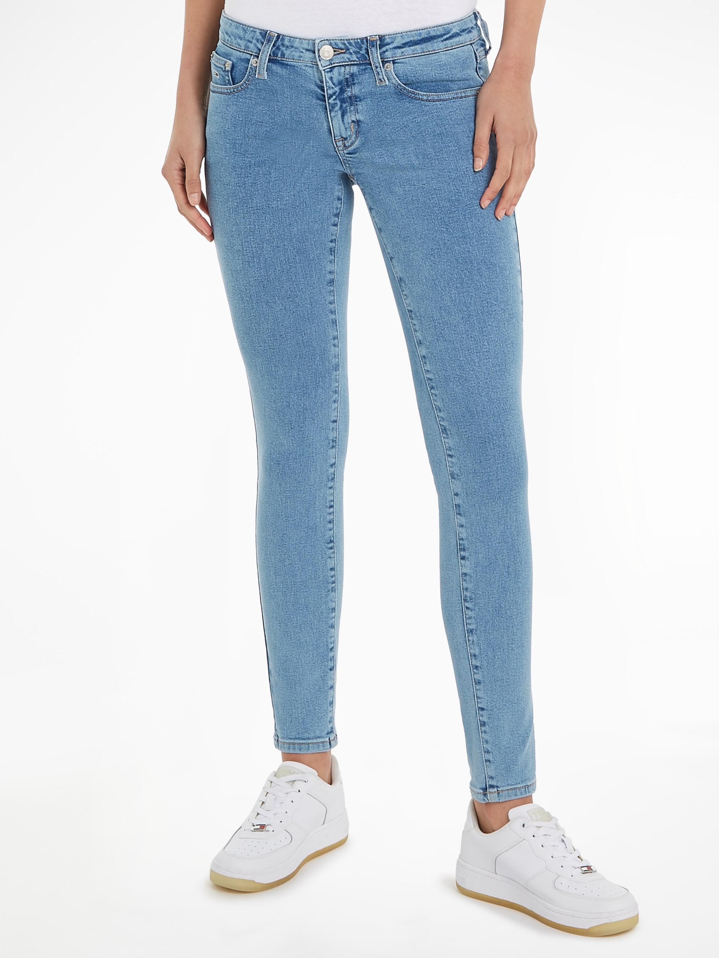 Slim-fit-Jeans »Skinny Jeans Marken Low Waist Mittlere Leibhöhe«, mit Faded-Out Effekten