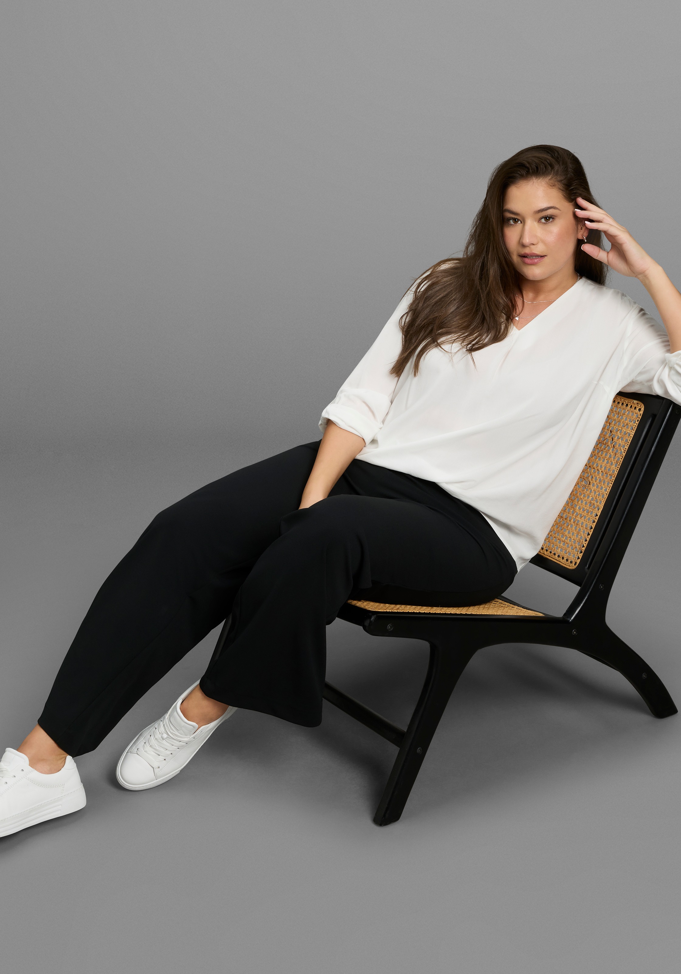 Laura Scott CURVE Schlupfhose, aus formstabilem, elastischem Stoff mit weitem Bein - GROSSE GRÖSSE