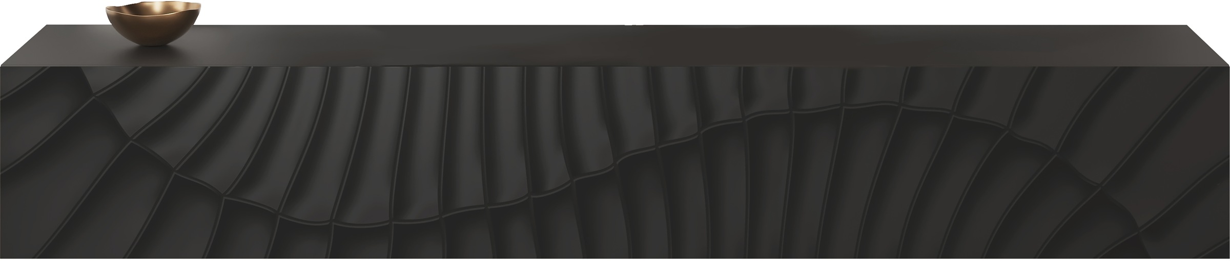 INOSIGN Lowboard »Snake Breite 180 cm, modernes TV-Board hängend mit 1 Klappe,«, TV-Möbel, TV-Schrank, Front mit Siebdruck