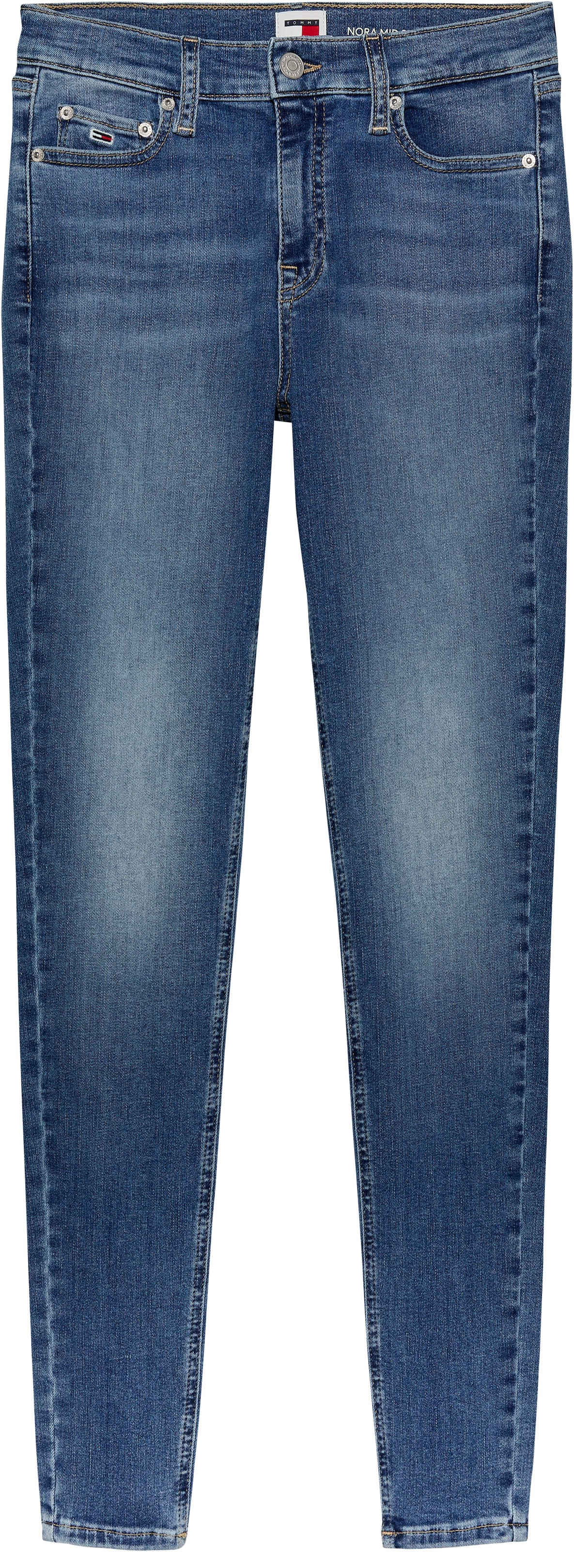 Tommy Jeans Skinny-fit-Jeans »Nora Mid Rise Skinny Fit«, mit Waschung, Logo-Badge