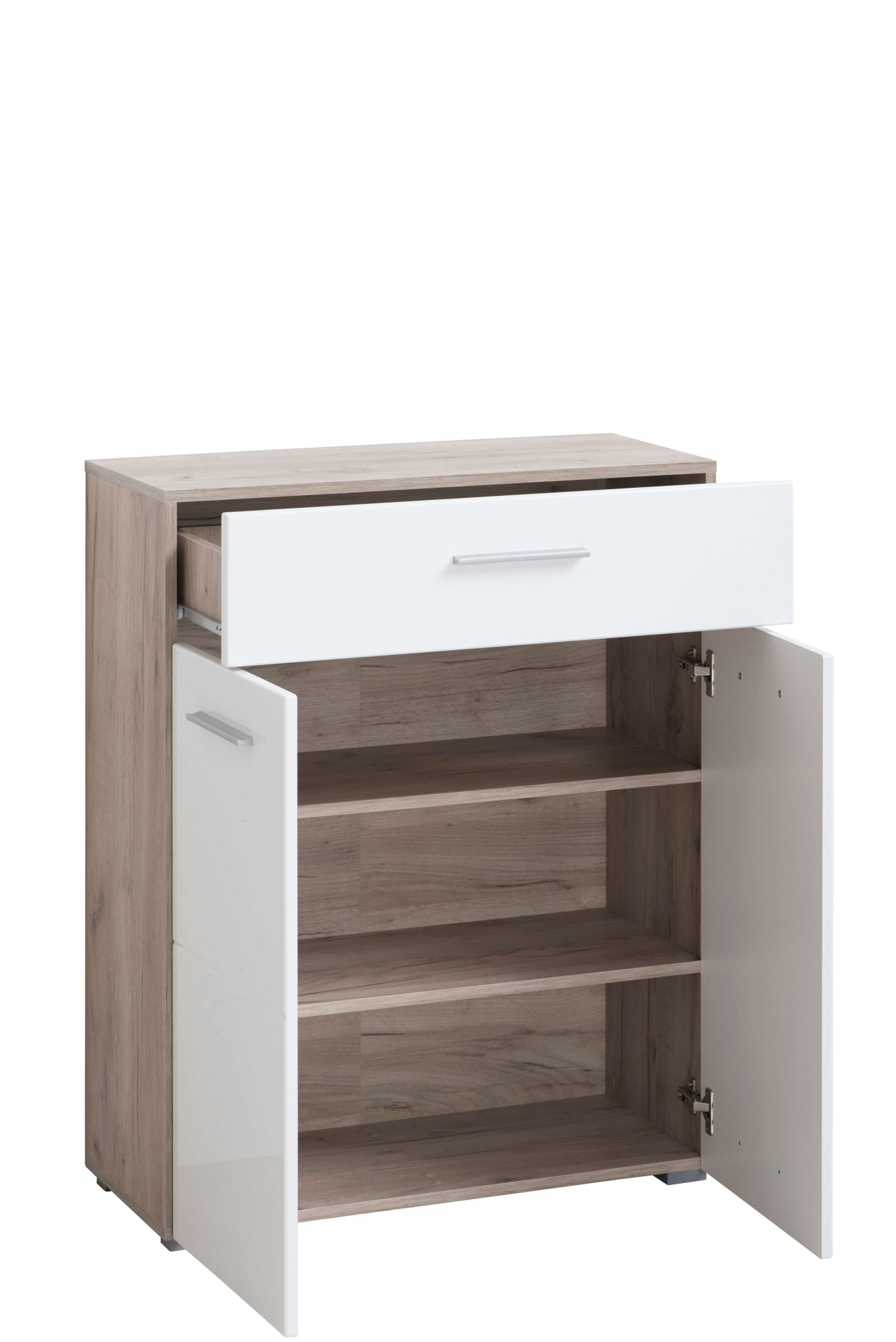 Home affaire Schuhschrank »Beny, Schuhkommode, Schuhregal, mit einer Schublade, Höhe 98 cm«, Hochglanzfronten, 2 Türen, Breite 79 cm